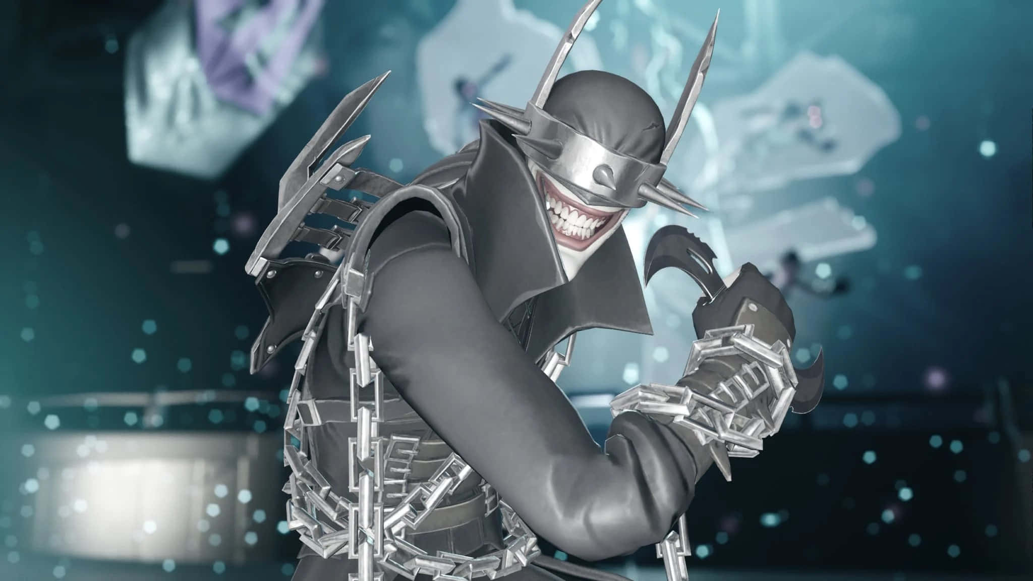 Batman Who Laughs, spiked helmet, jagged grin, Full HD Desktop Wallpaper