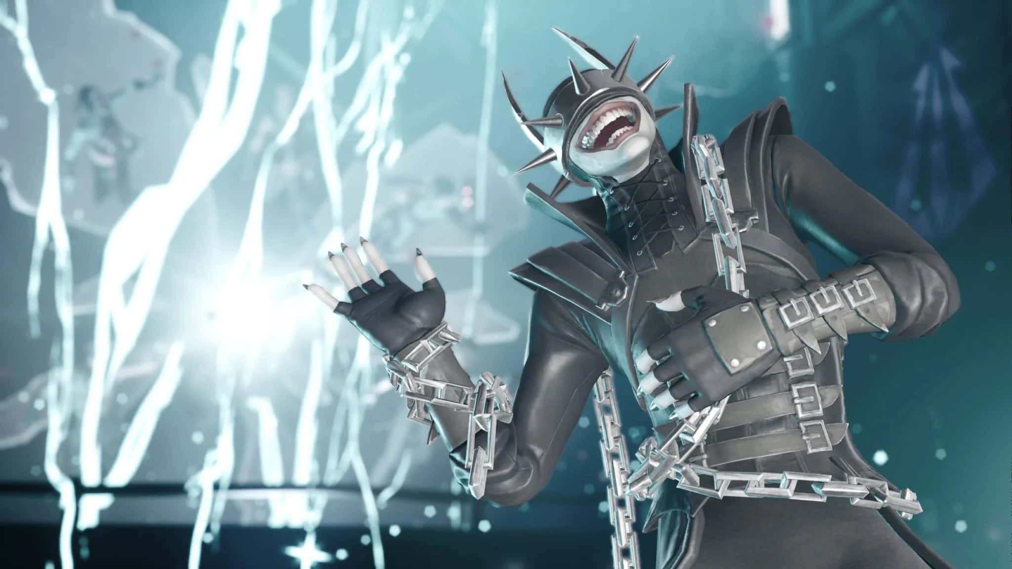 Batman Who Laughs, spiked helmet, chains, Full HD Desktop Wallpaper