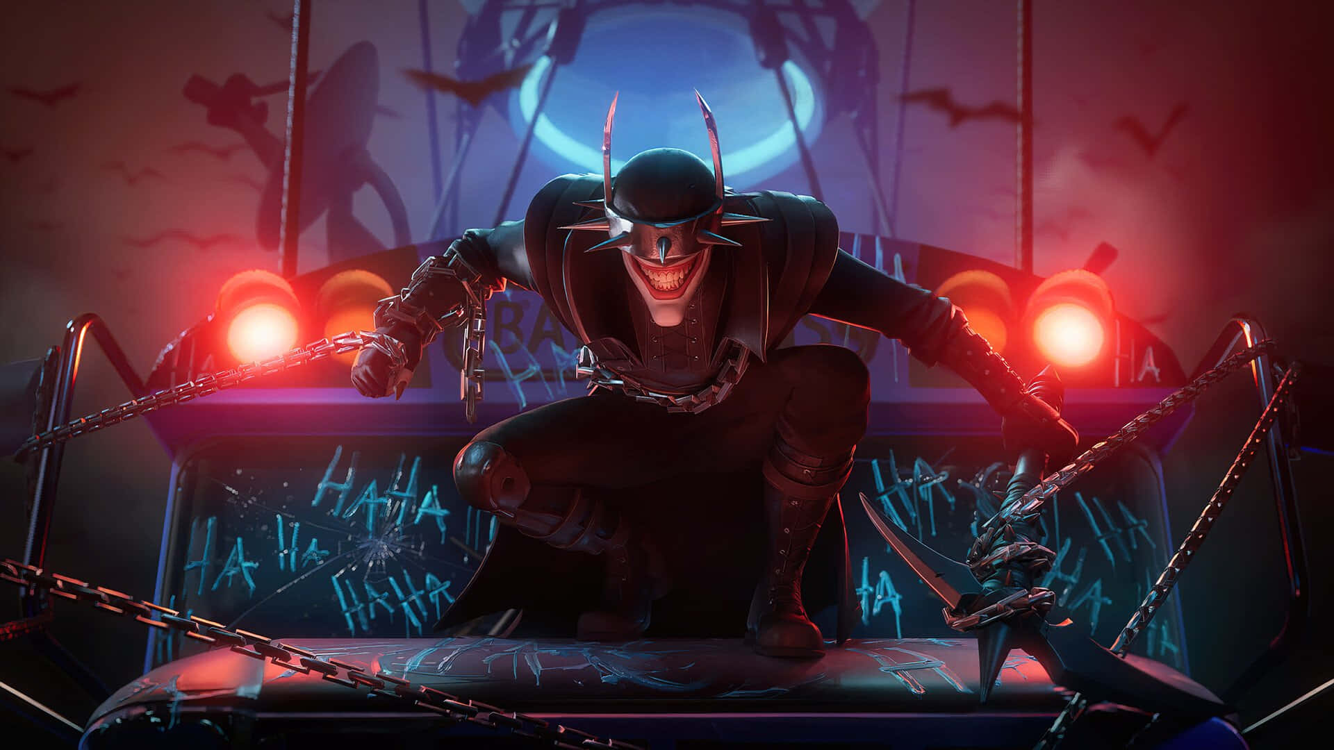 Batman Who Laughs, horned figure, black armor, Full HD Desktop Wallpaper