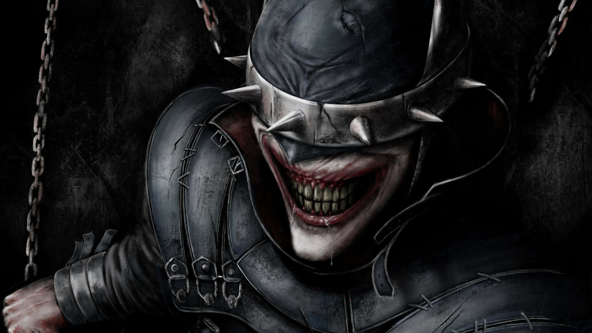 Batman Who Laughs, dark armor, spiked helmet, Full HD Desktop Wallpaper