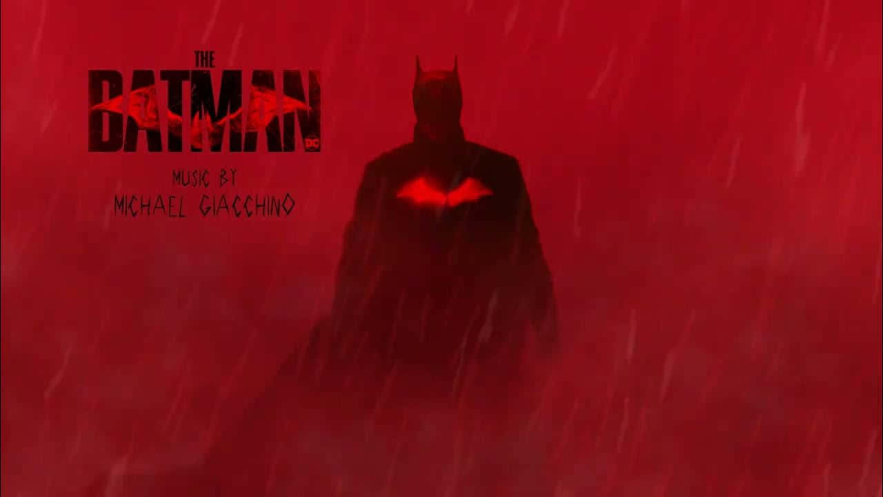 Batman Year One, stormy red rainstorm, glowing bat emblem, HD Desktop Wallpaper