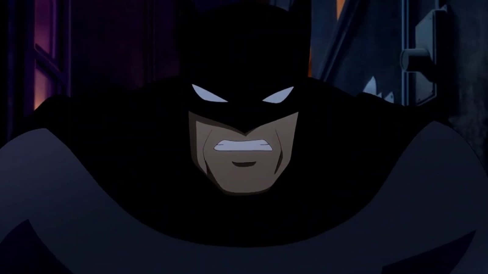 Batman Year One, dark urban alley, glowing eyes, HD Desktop Wallpaper