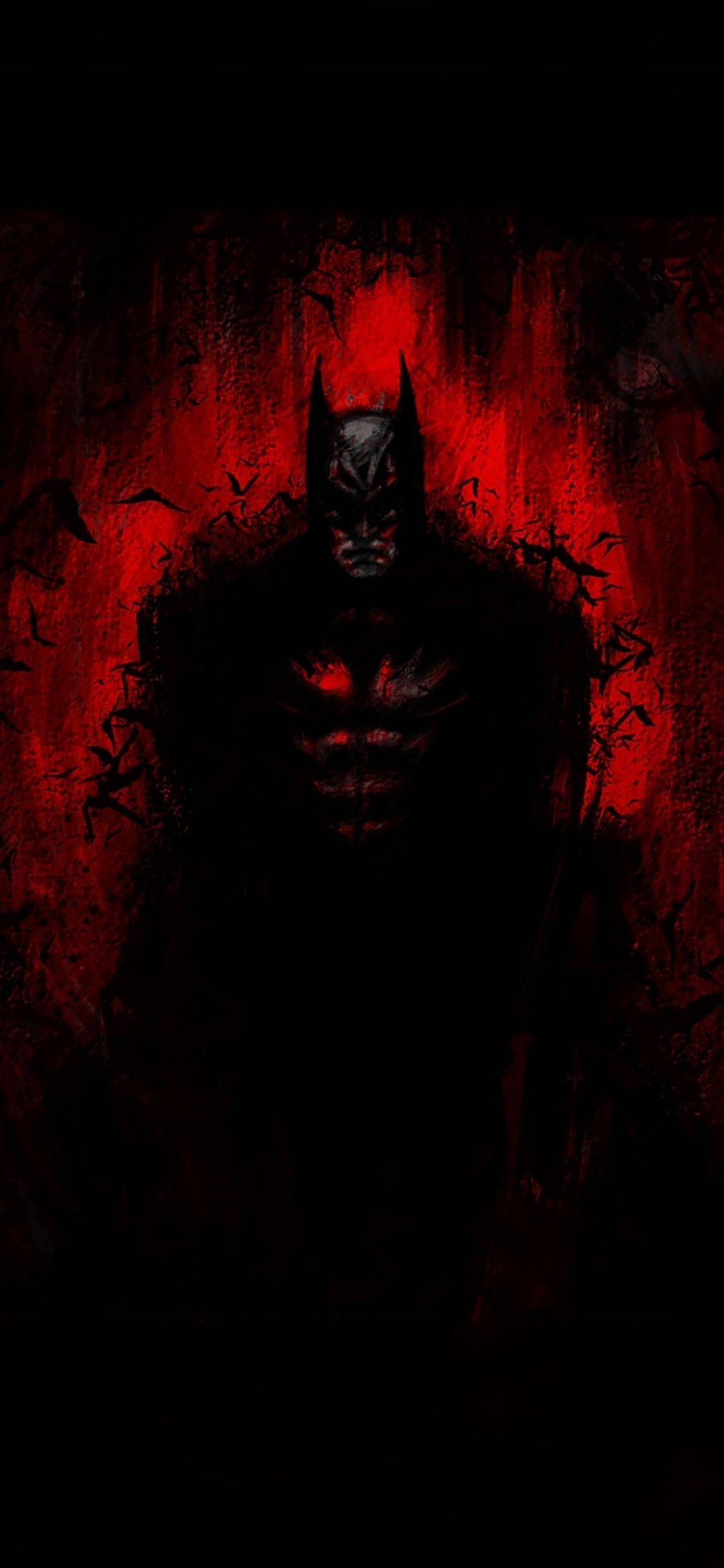 Batman, iPhone X, blood-red, Full HD Phone Wallpaper