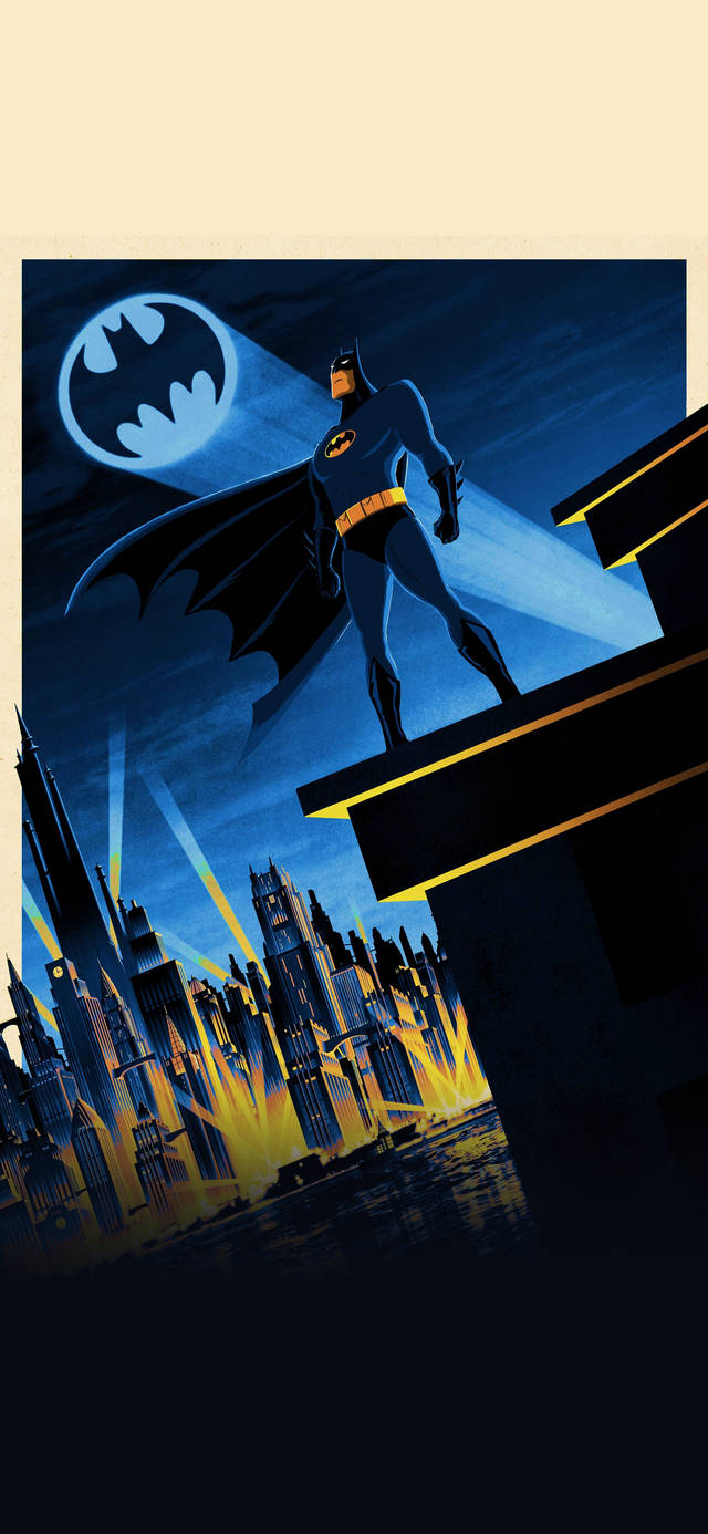 Batman, animated, skyscraper, HD Phone Wallpaper
