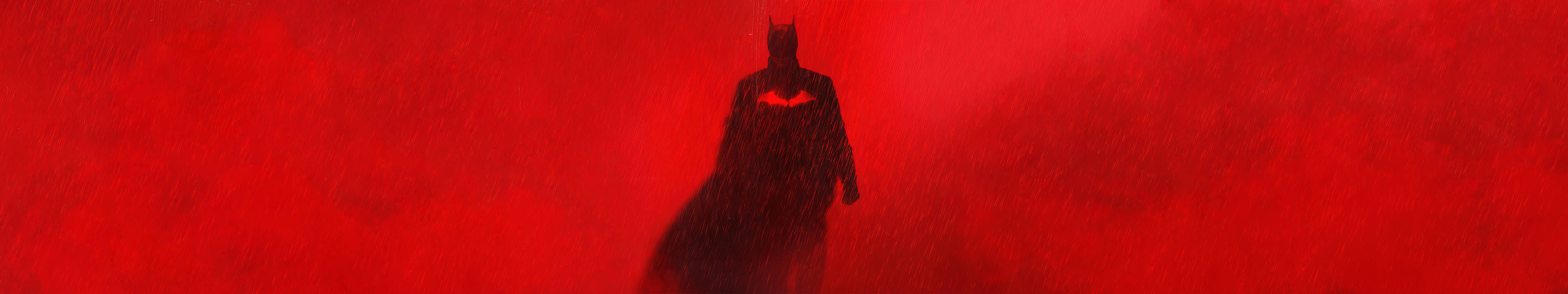 Batman, rain, three screen, 5K Desktop Wallpaper