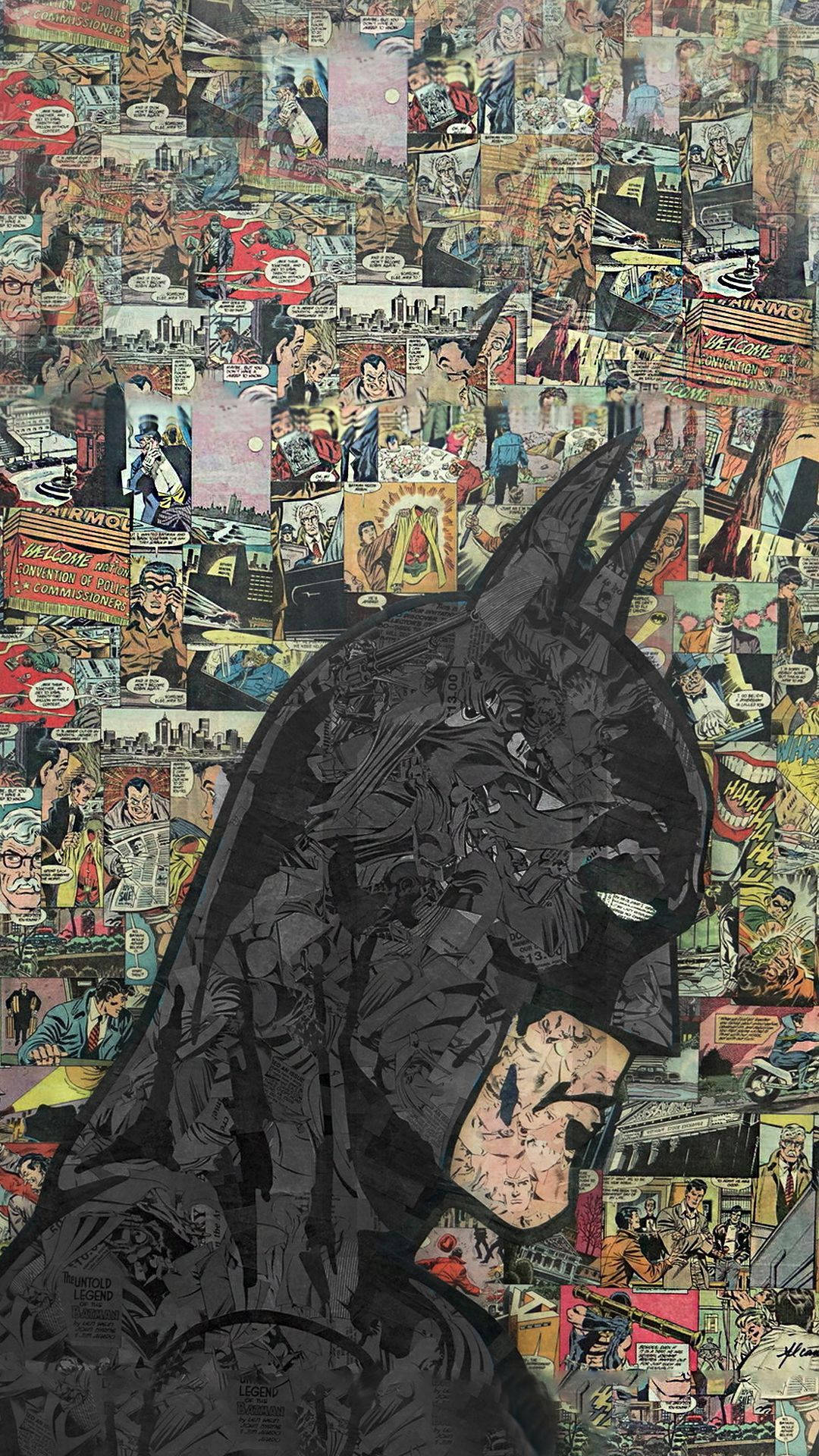 Batman, comics, collage, Full HD Phone Wallpaper