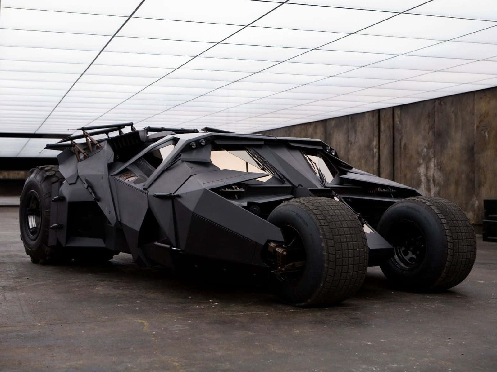Batmobile, matte black, angular design, HD Desktop Wallpaper
