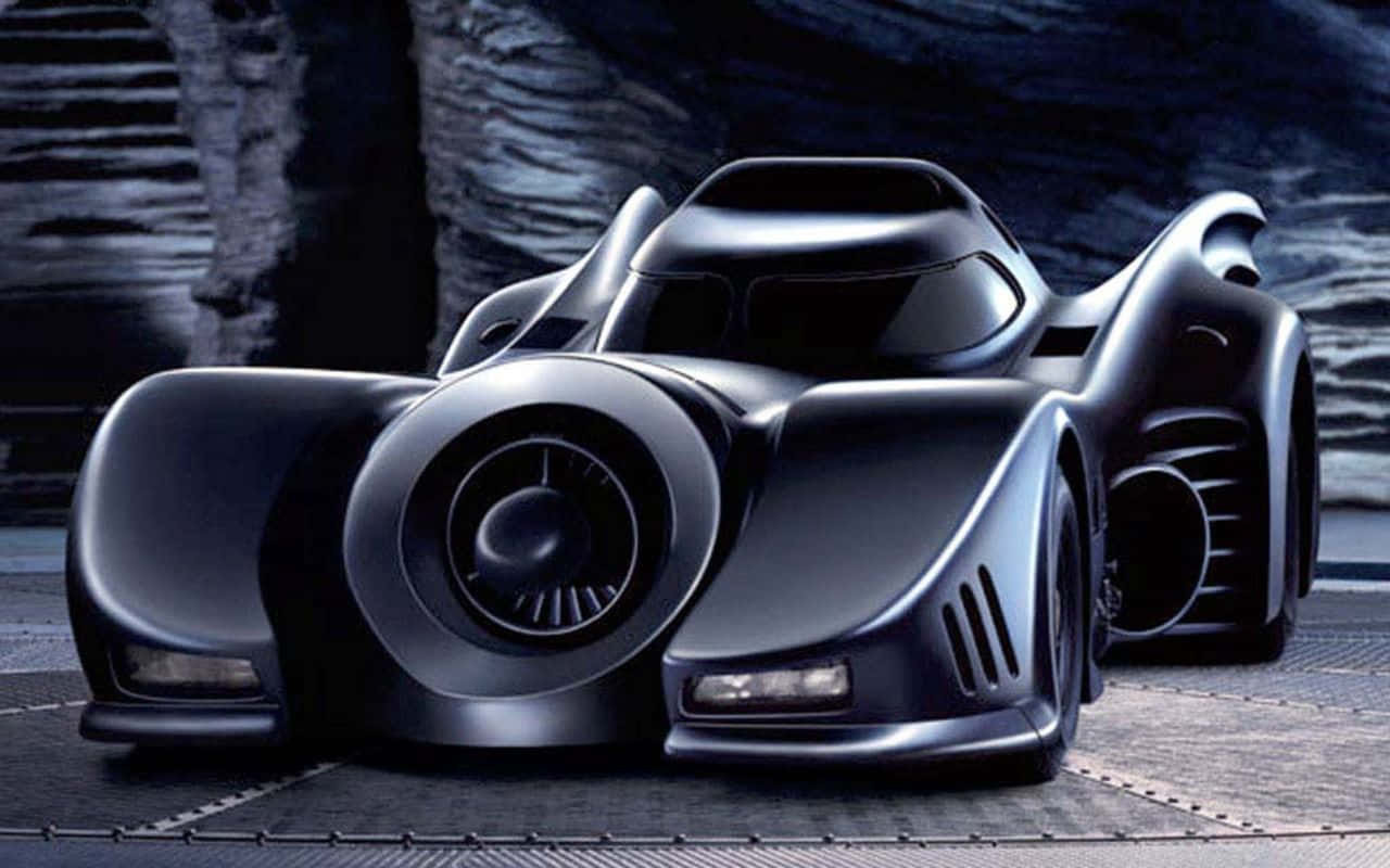 Batmobile, black, shiny, HD Desktop Wallpaper