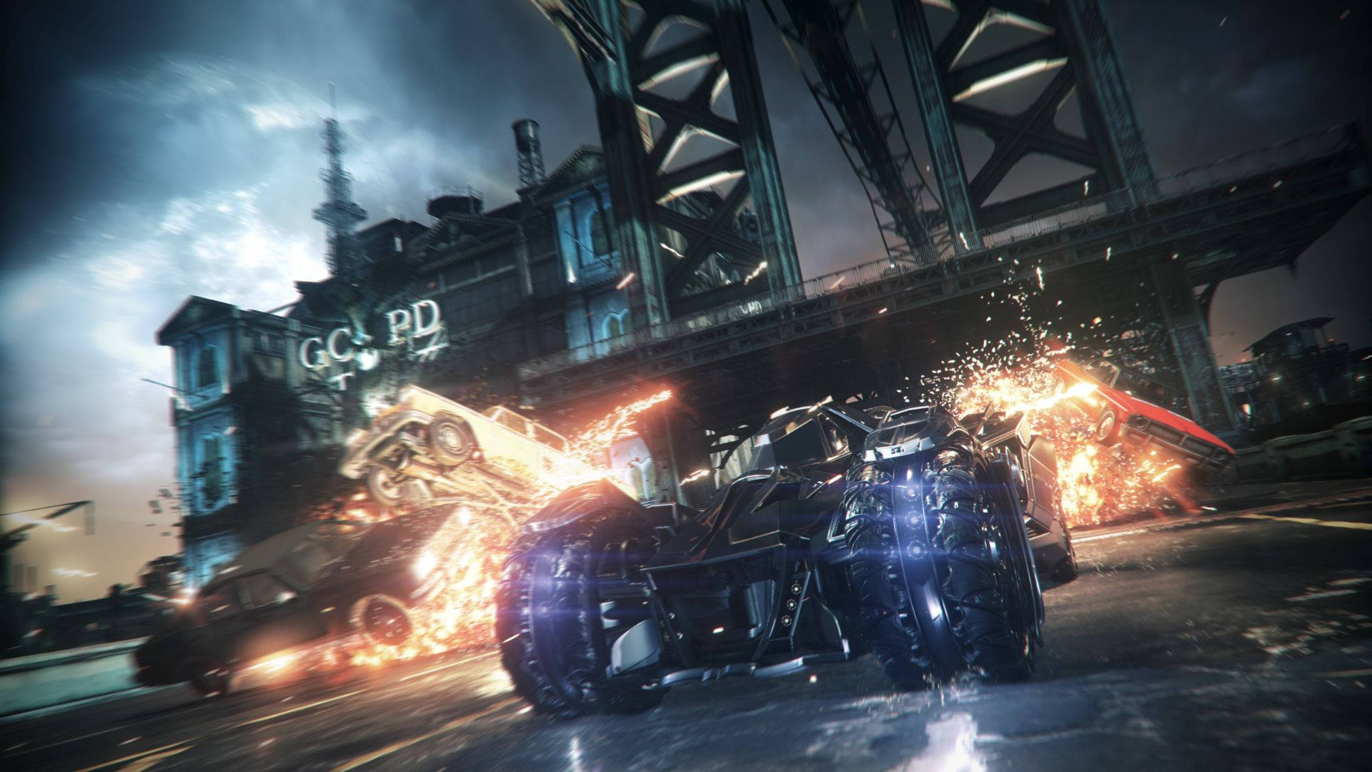 Batmobile, black, armored, Full HD Desktop Wallpaper