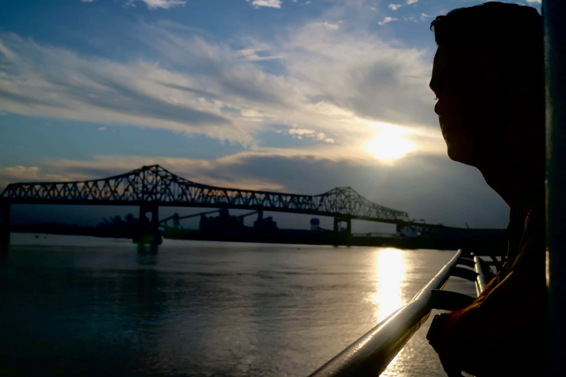 Baton Rouge, sunset, skyline, Full HD Desktop Wallpaper