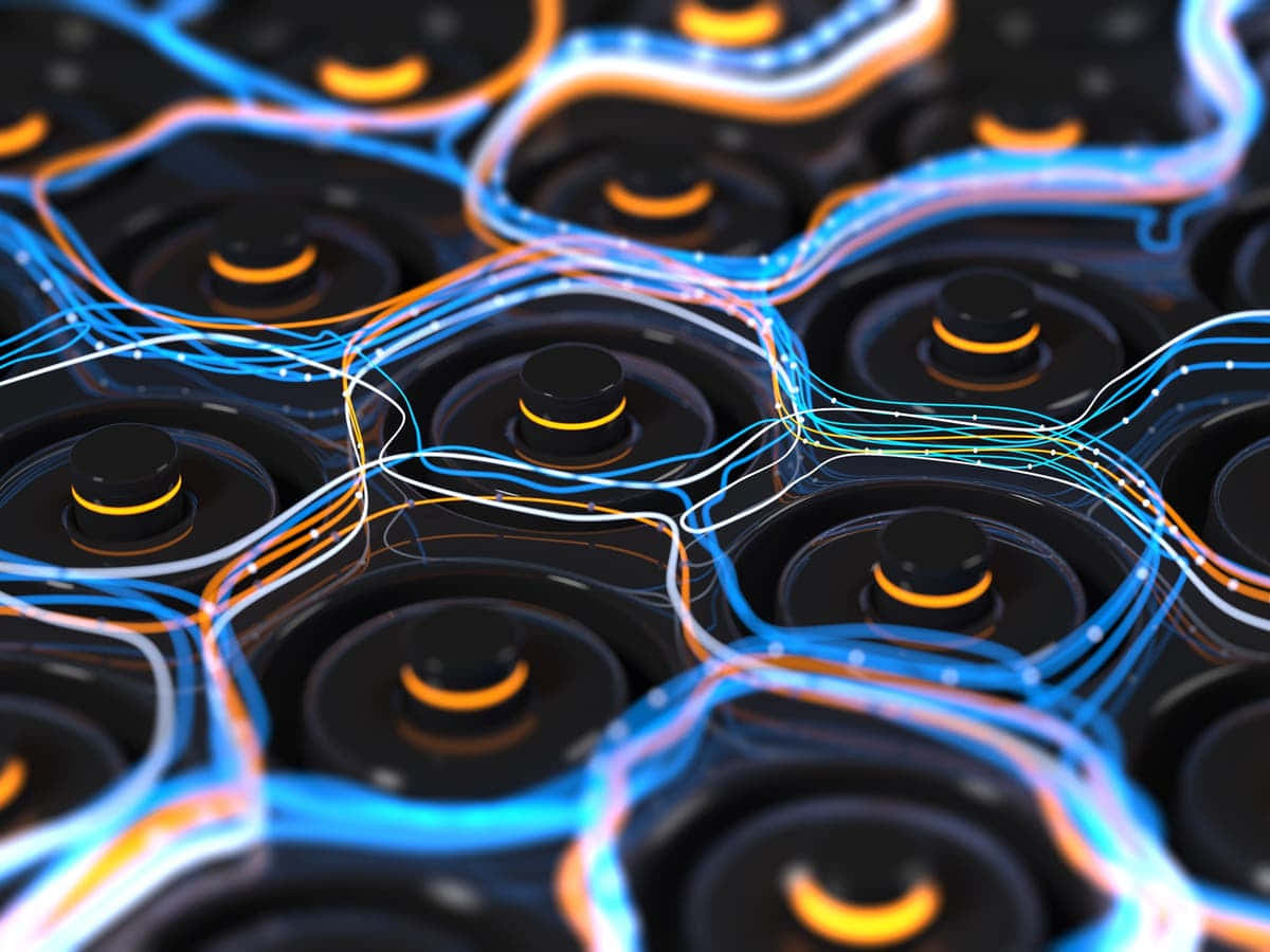 blue, yellow, battery supply, SD Desktop Wallpaper
