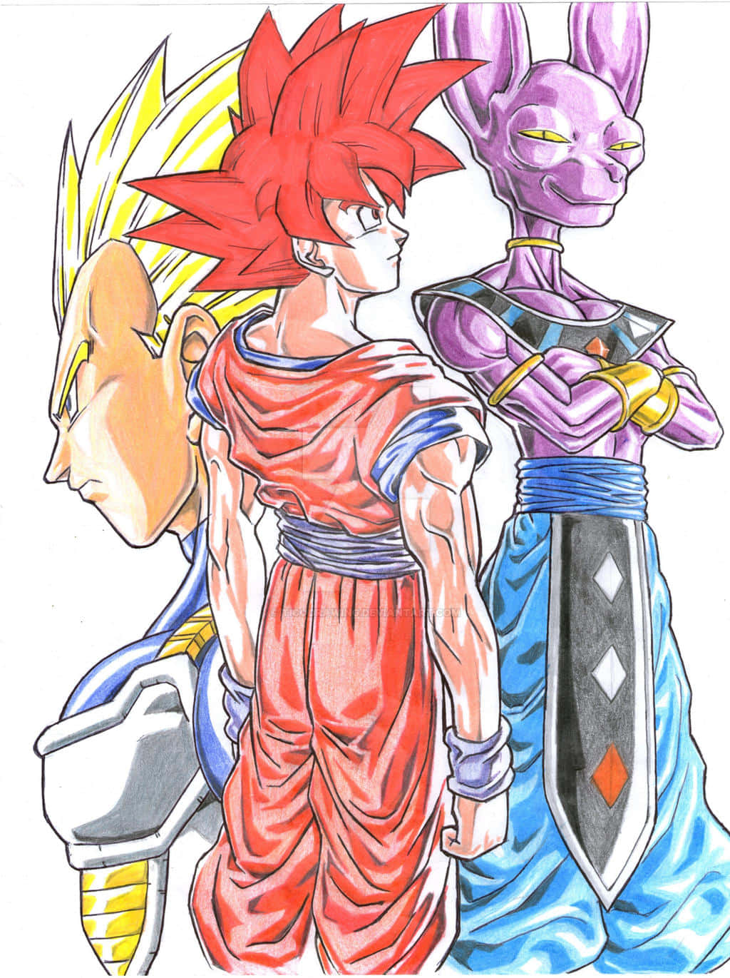 Battle Of Gods, anime characters, vibrant colors, HD Phone Wallpaper
