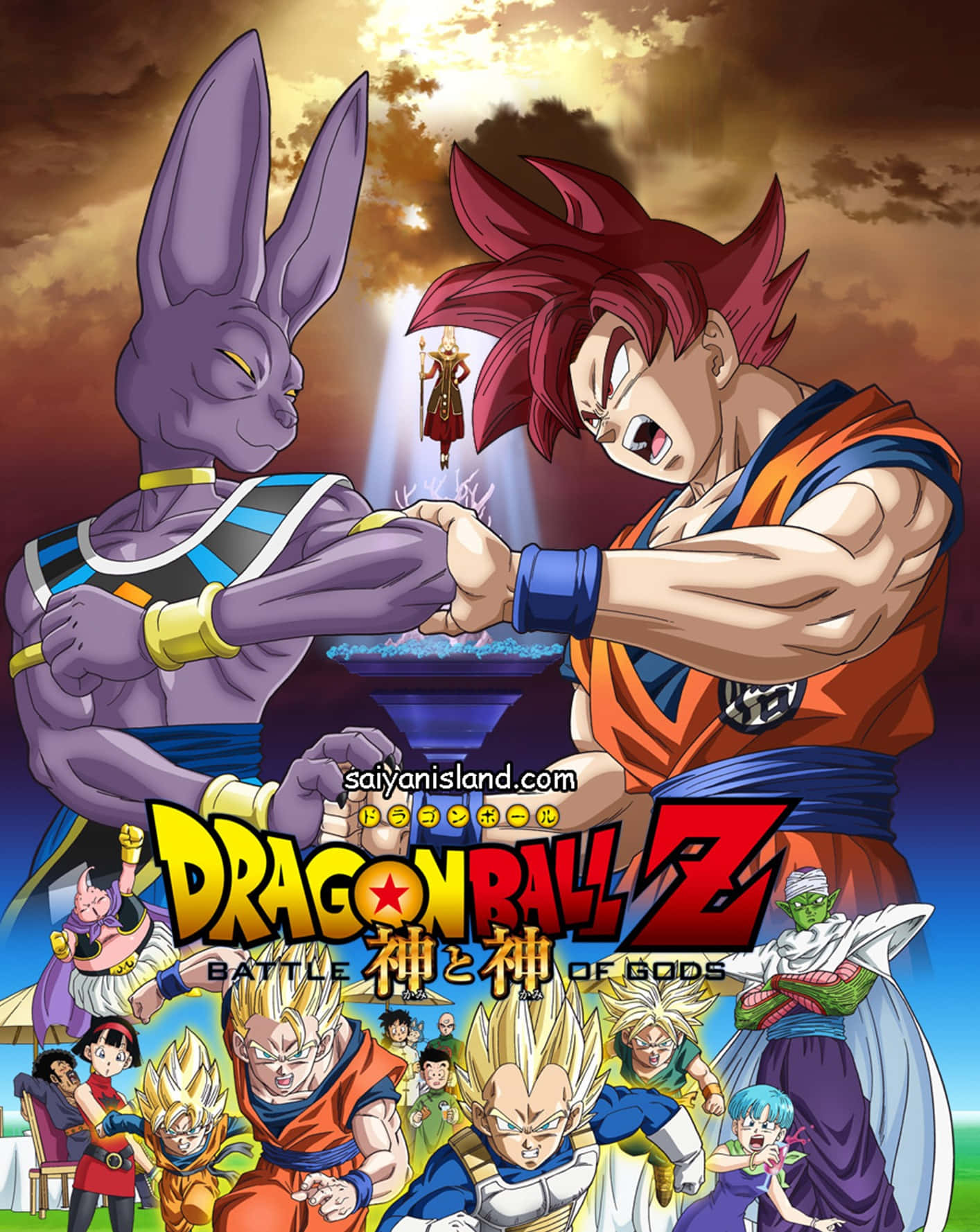 Battle Of Gods, anime warriors, sky battle, HD Phone Wallpaper