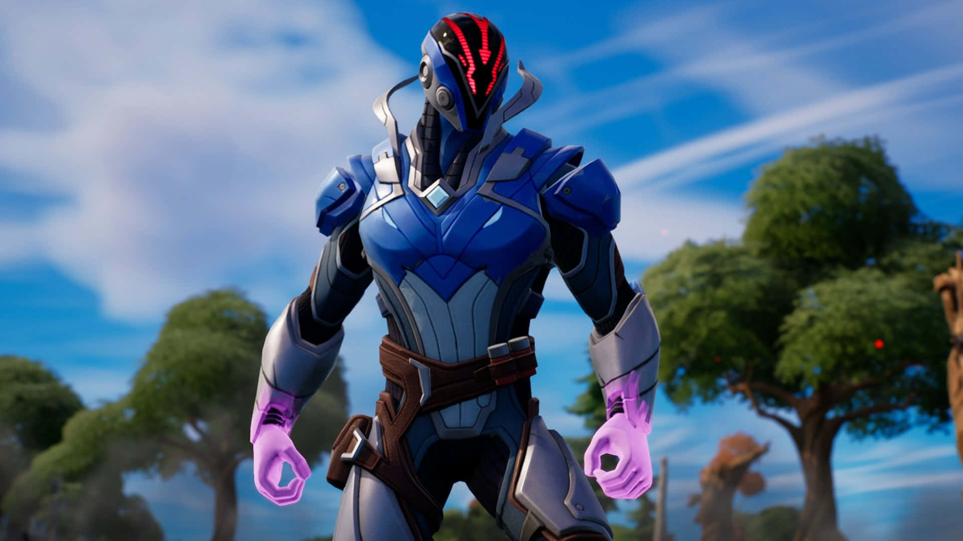 Battle Pass, glowing purple hands, bright blue sky, Full HD Desktop Wallpaper