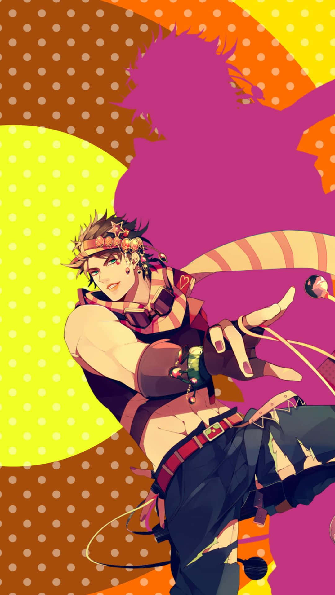 Battle Tendency, anime character, spiky hair, Full HD Phone Wallpaper