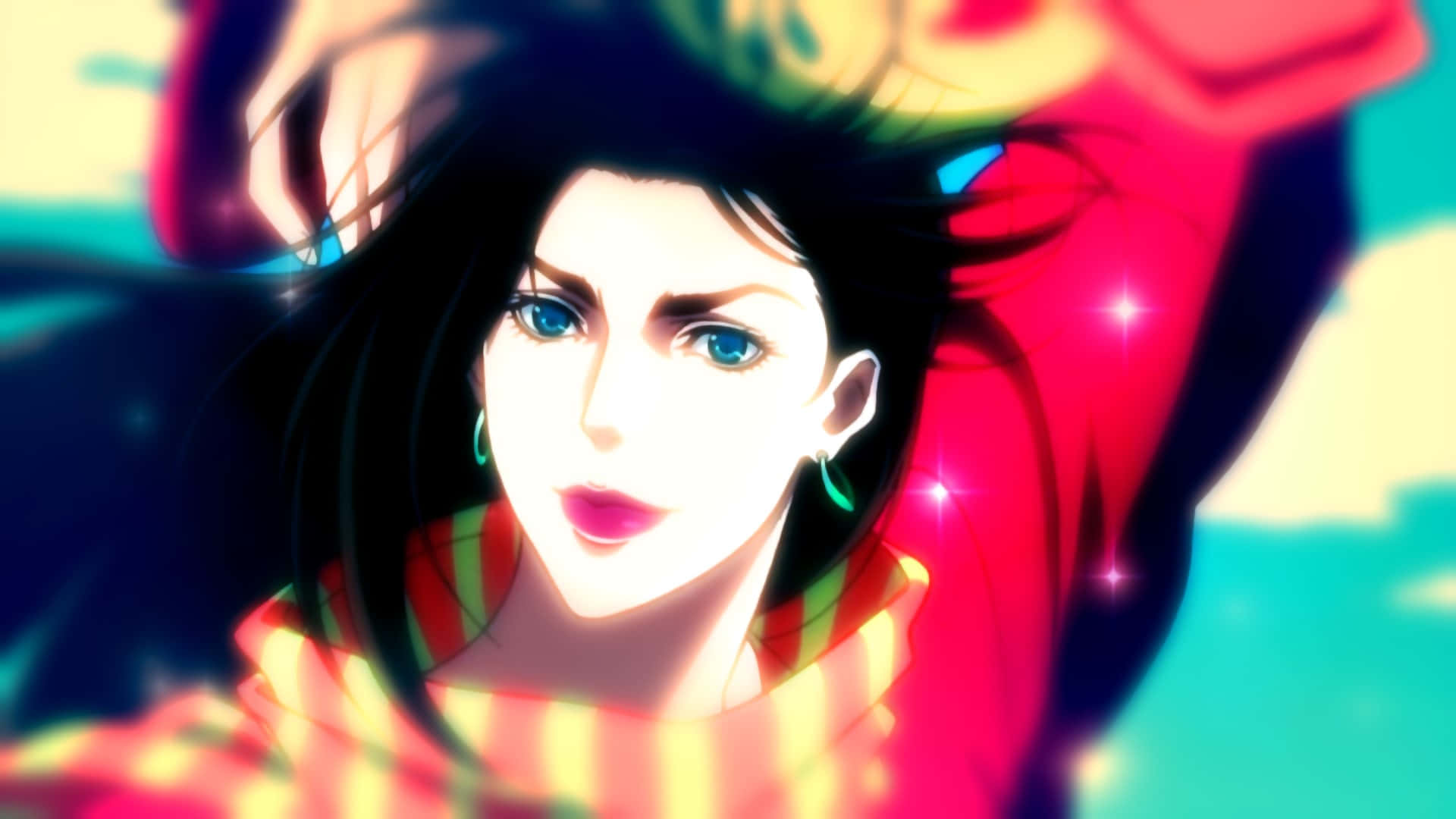 Battle Tendency, anime girl, blue eyes, Full HD Desktop Wallpaper