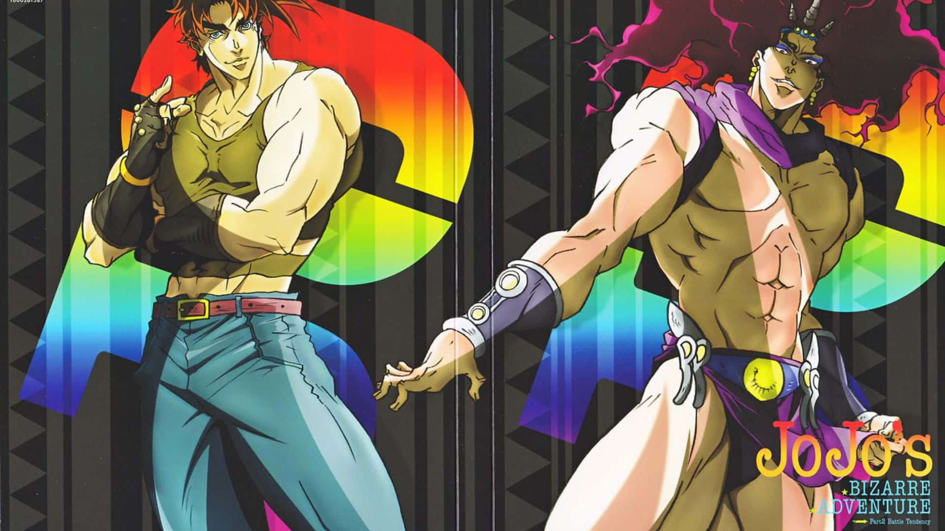Battle Tendency, anime, rainbow, Full HD Desktop Wallpaper