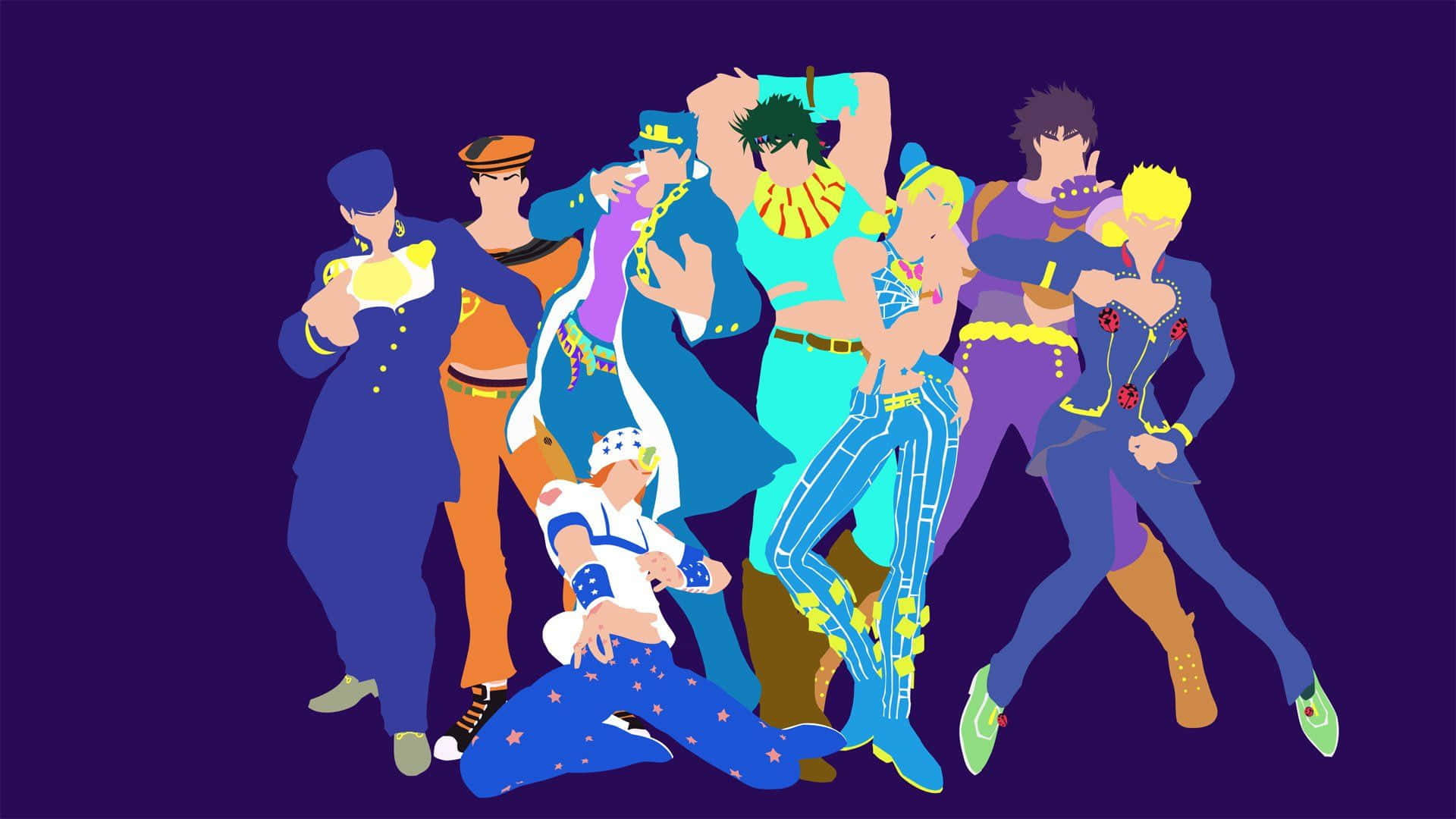 Battle Tendency, 1920 x 1080, anime characters, Full HD Desktop Wallpaper