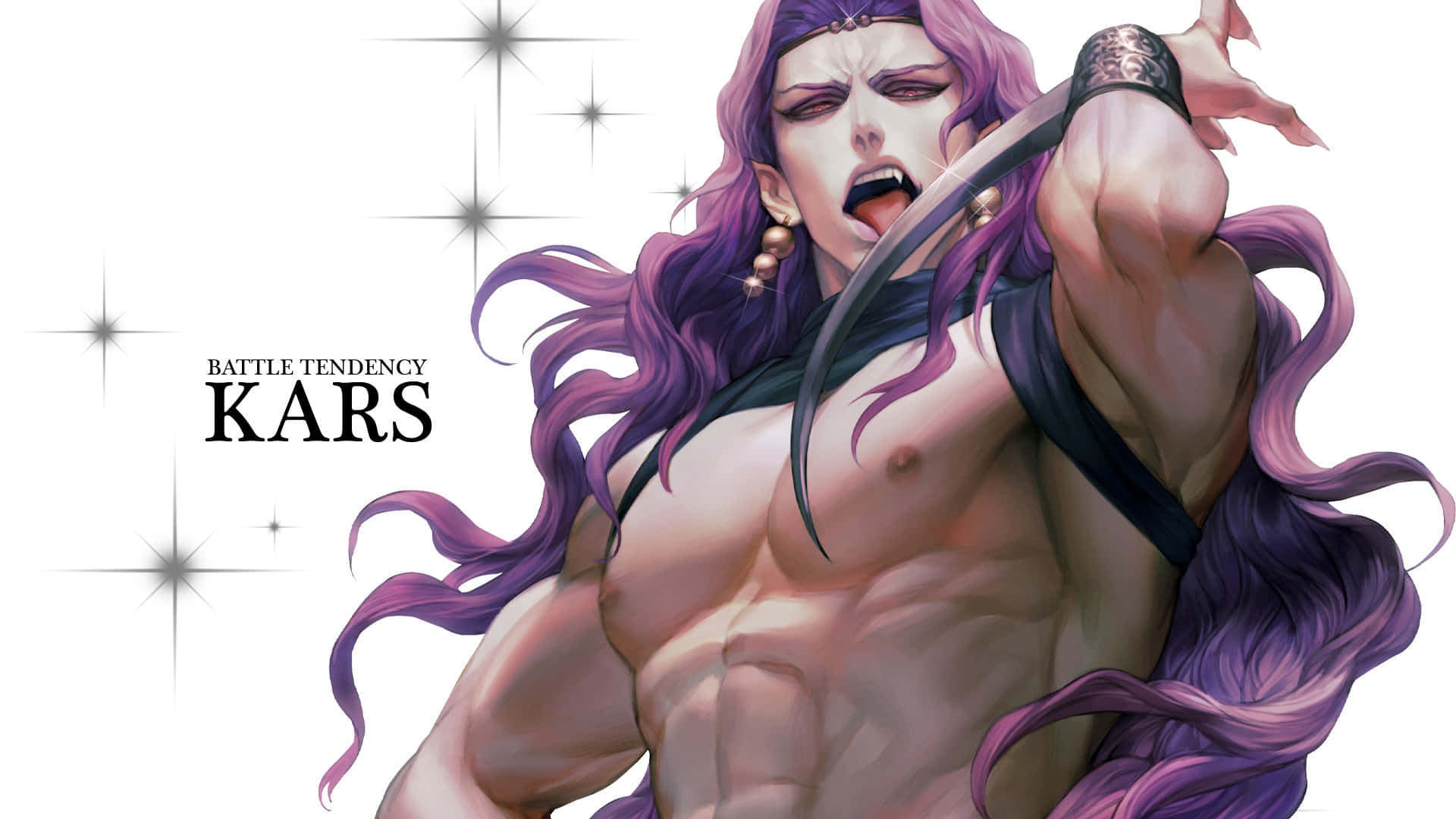 Battle Tendency, anime character, long purple hair, Full HD Desktop Wallpaper