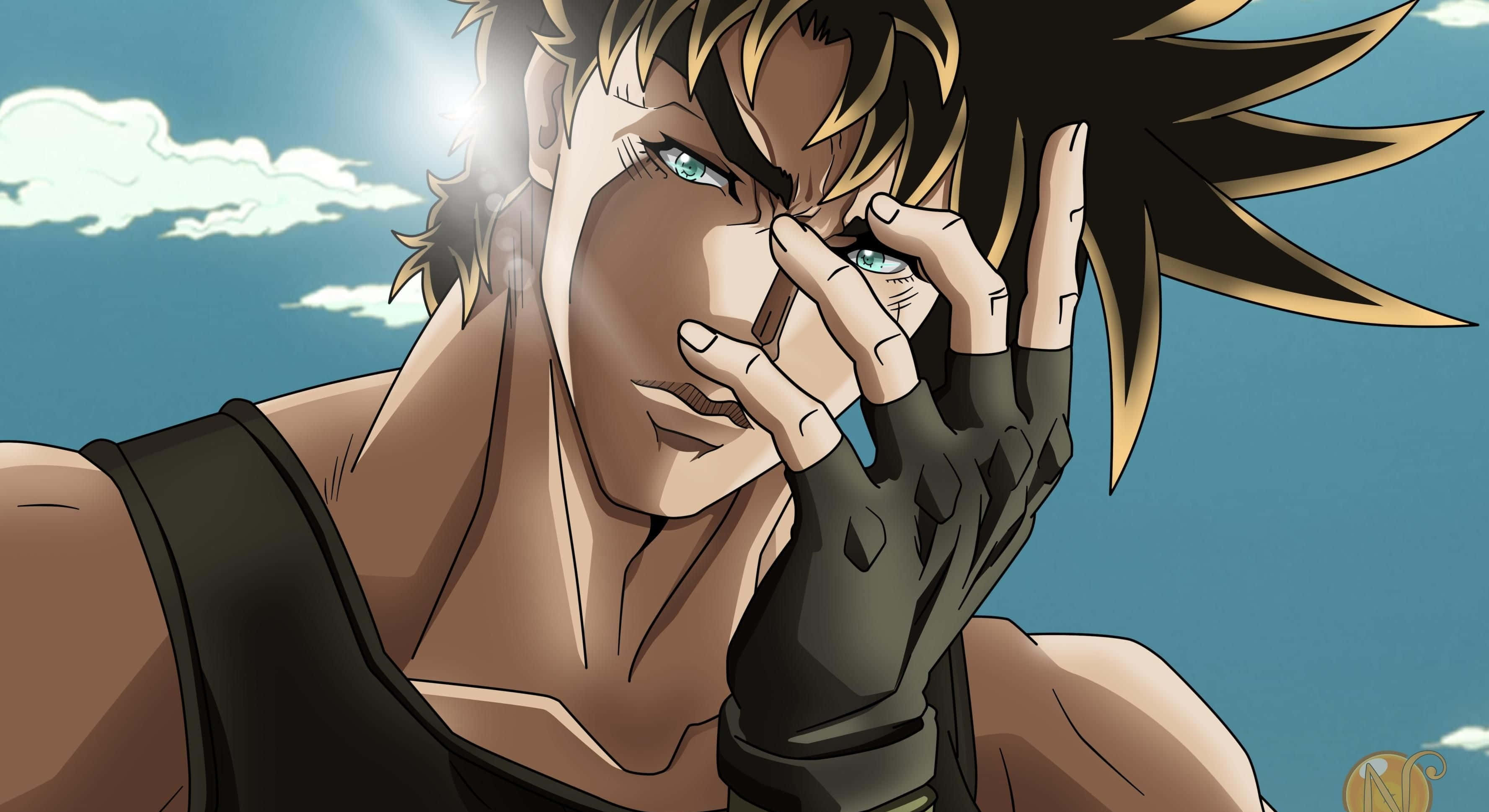 Battle Tendency, anime male, spiky hair, 2K Desktop Wallpaper