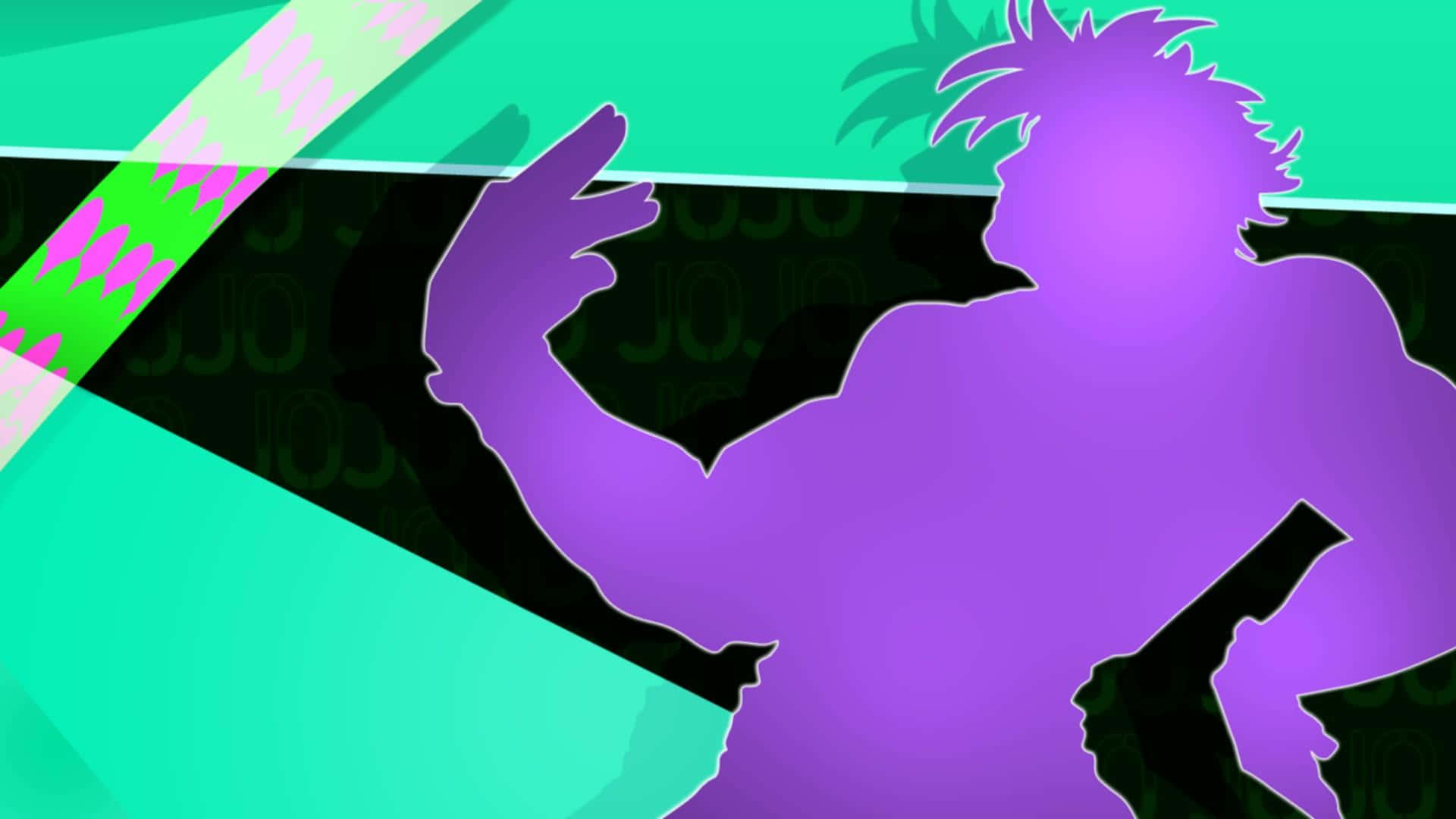 Battle Tendency, epic showdown, vibrant purple silhouette, Full HD Desktop Wallpaper