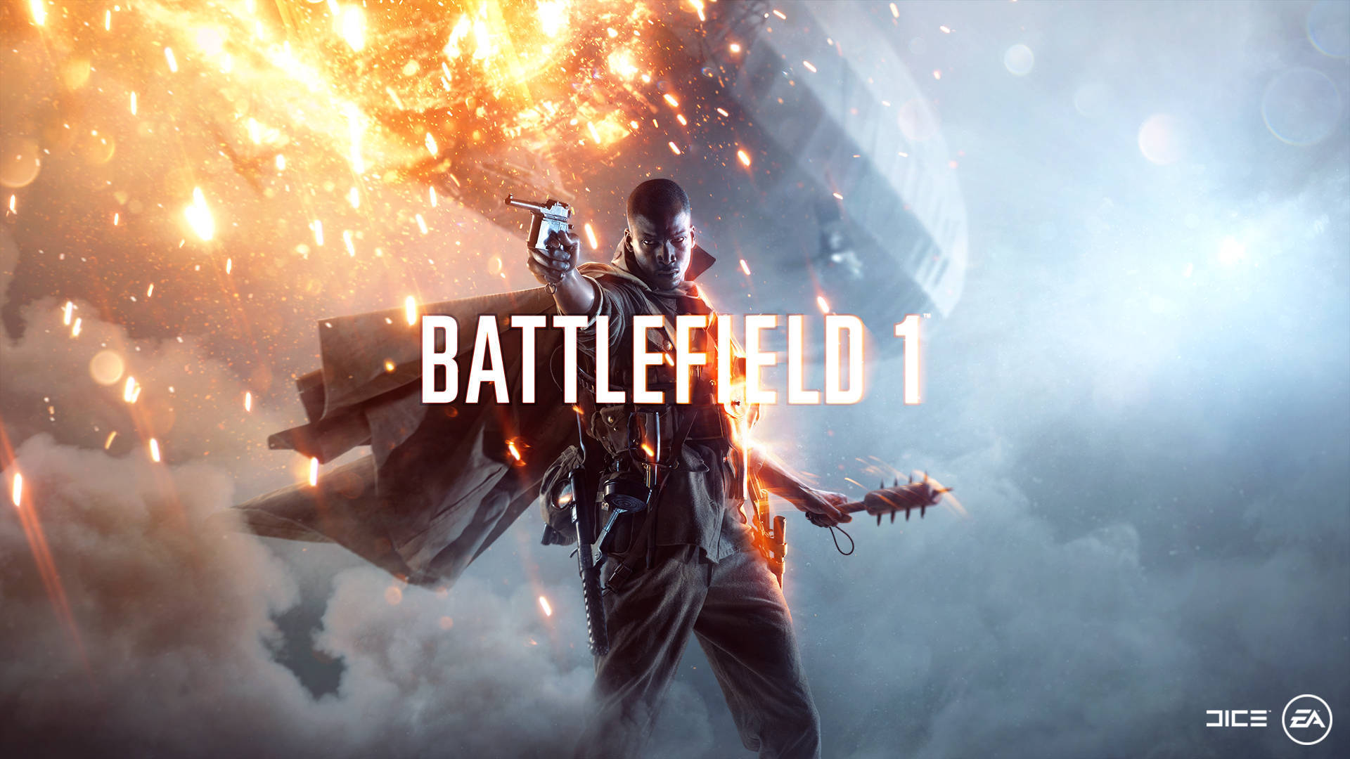 Battlefield 1, soldier, pistol, Full HD Desktop Wallpaper