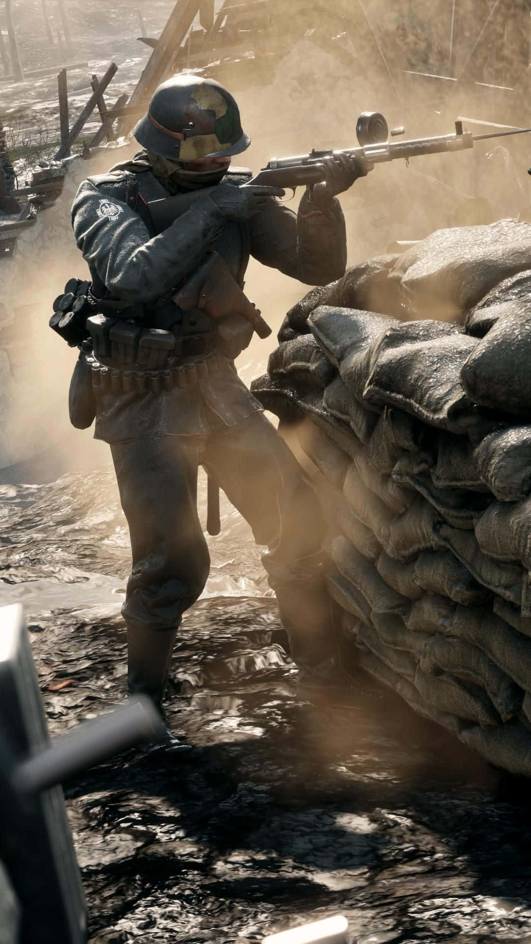 Battlefield 1, WWII gear, rifle, Full HD Phone Wallpaper