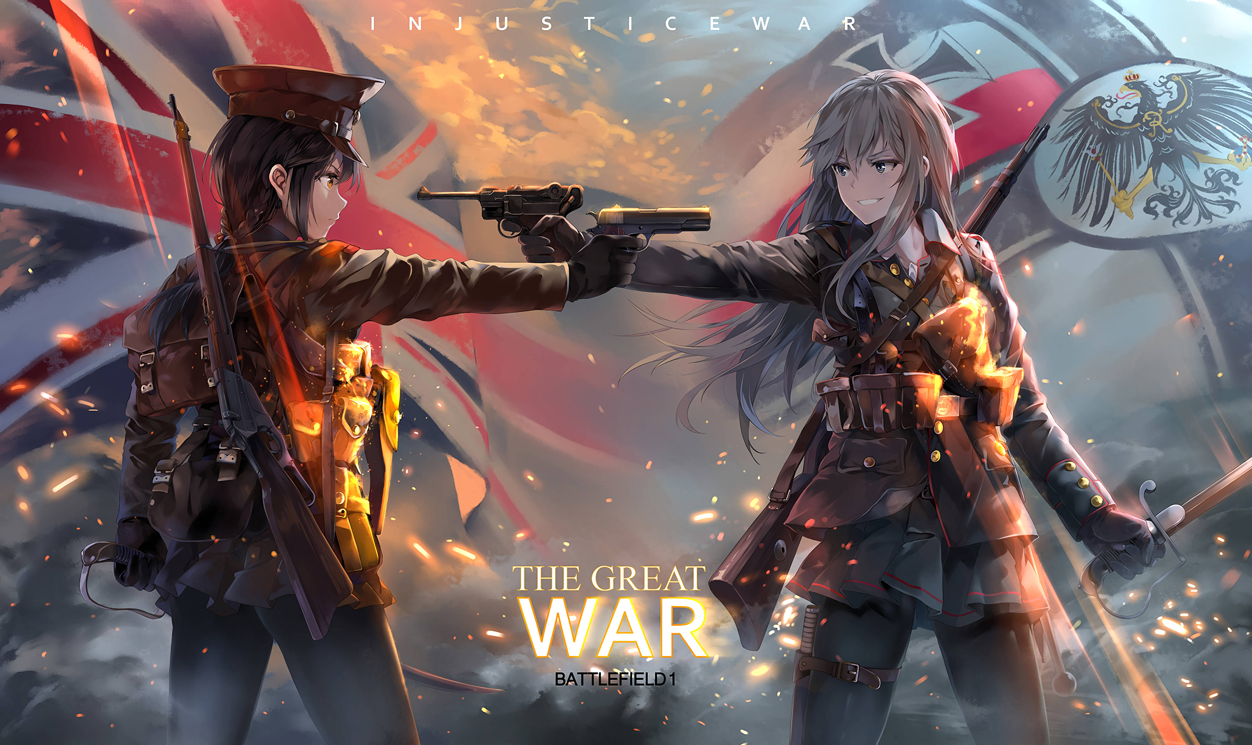 Battlefield 1, WWI uniforms, pistols, 4K Desktop Wallpaper