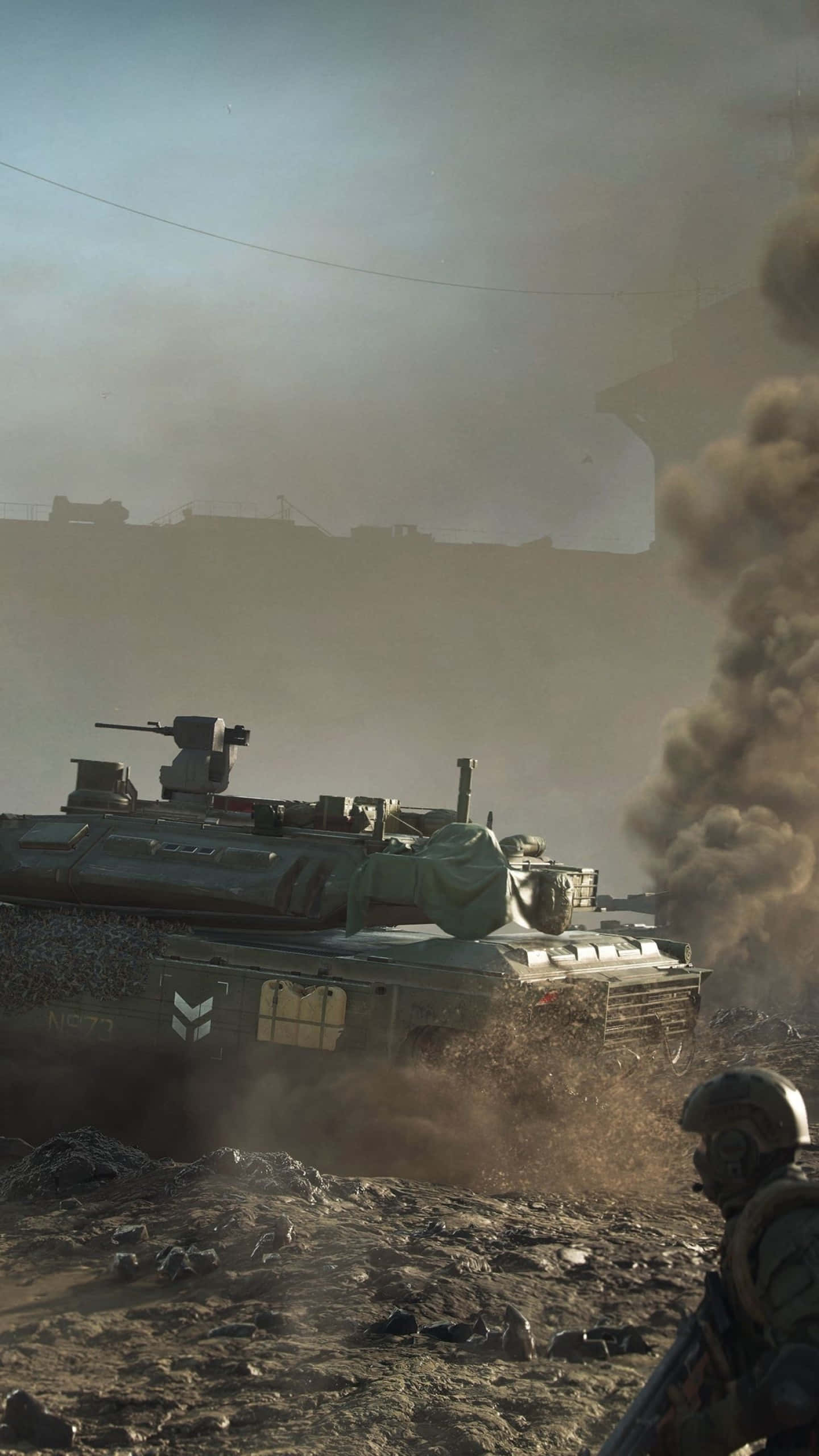 Battlefield 1, tank, dusty warzone, 2K Phone Wallpaper