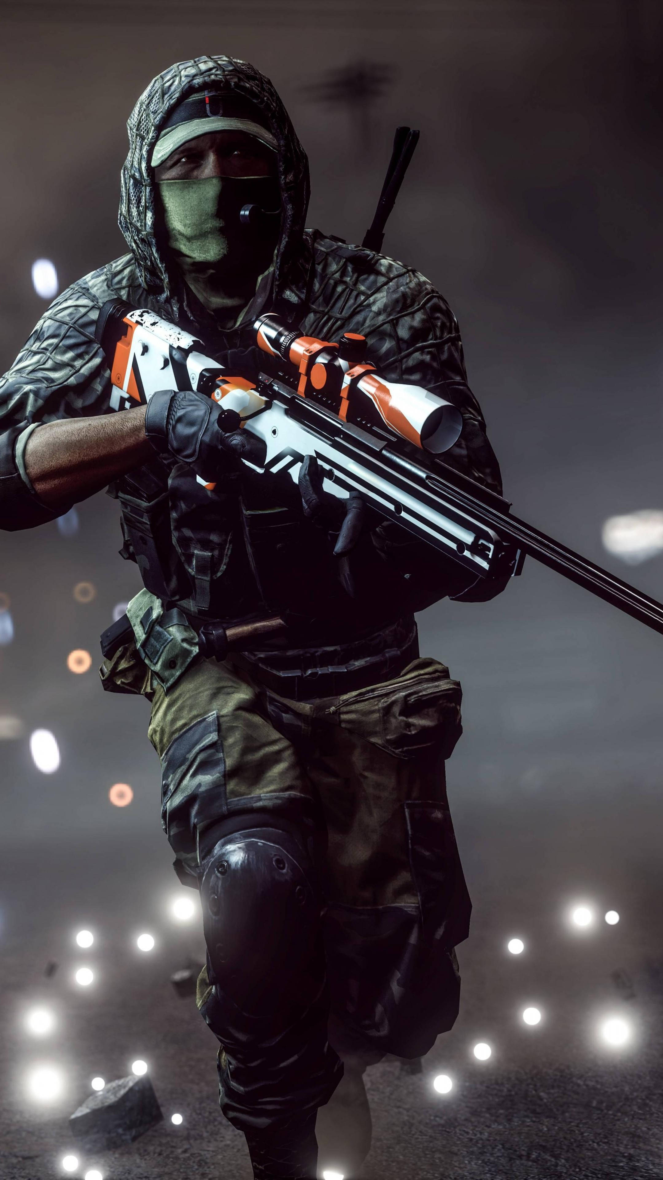 sniper soldier, Battlefield 1, camouflage gear, 4K Phone Wallpaper