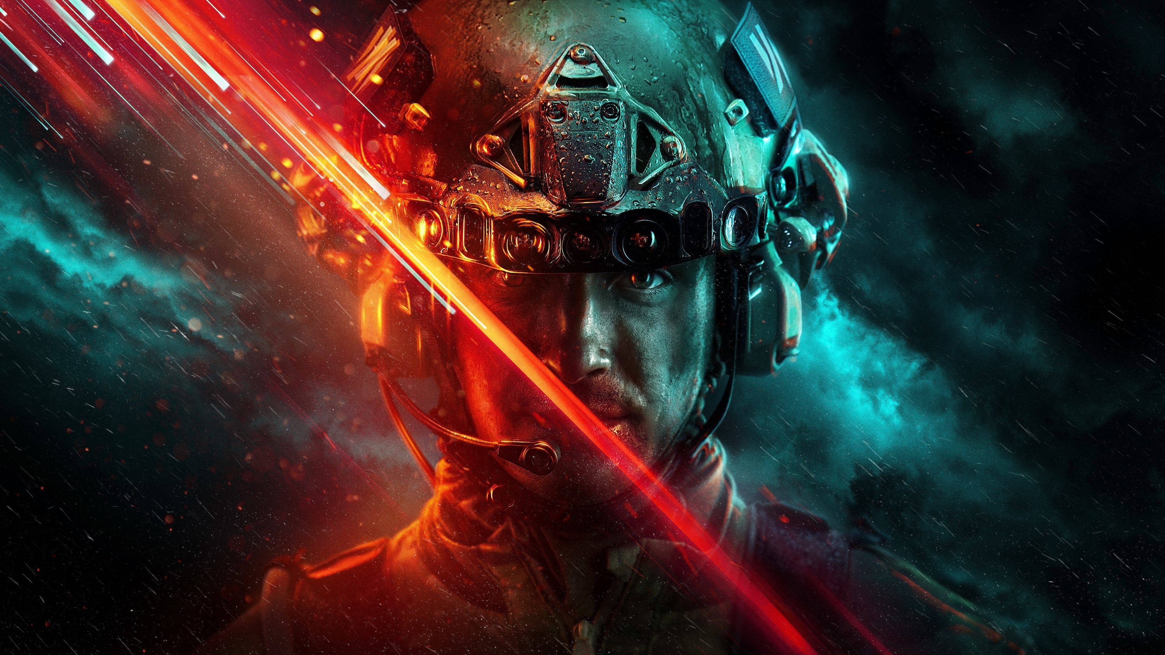 Battlefield 2042, tactical gear, red laser beams, 4K Desktop Wallpaper