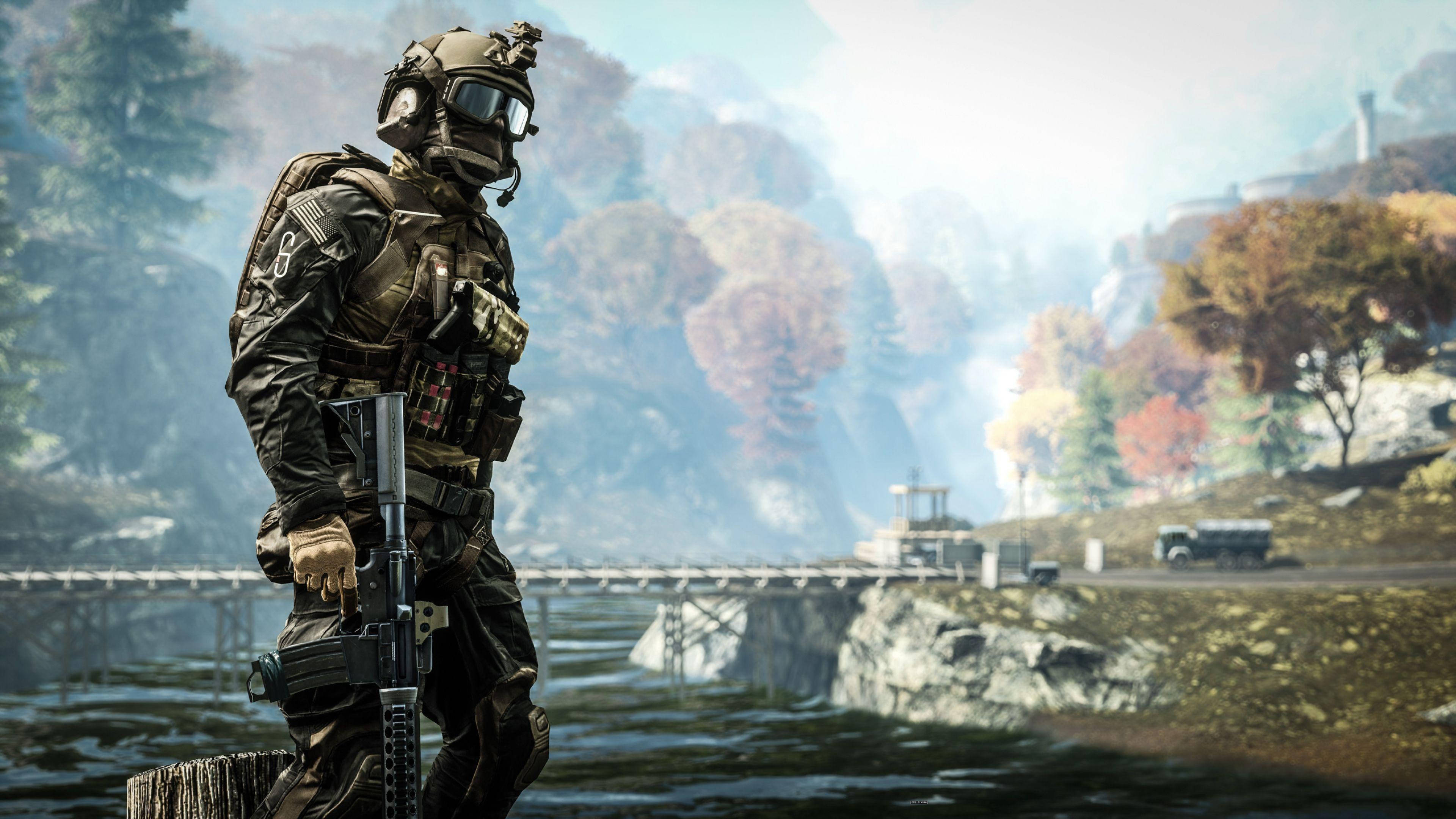 Battlefield 4 City, soldier, tactical gear, 4K Desktop Wallpaper