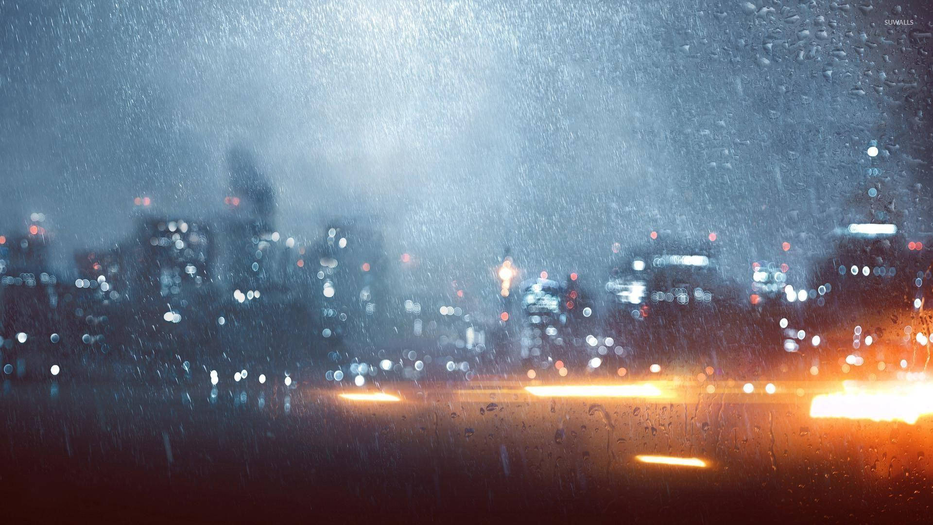 Battlefield 4 City, Rainfall, car window, Full HD Desktop Wallpaper