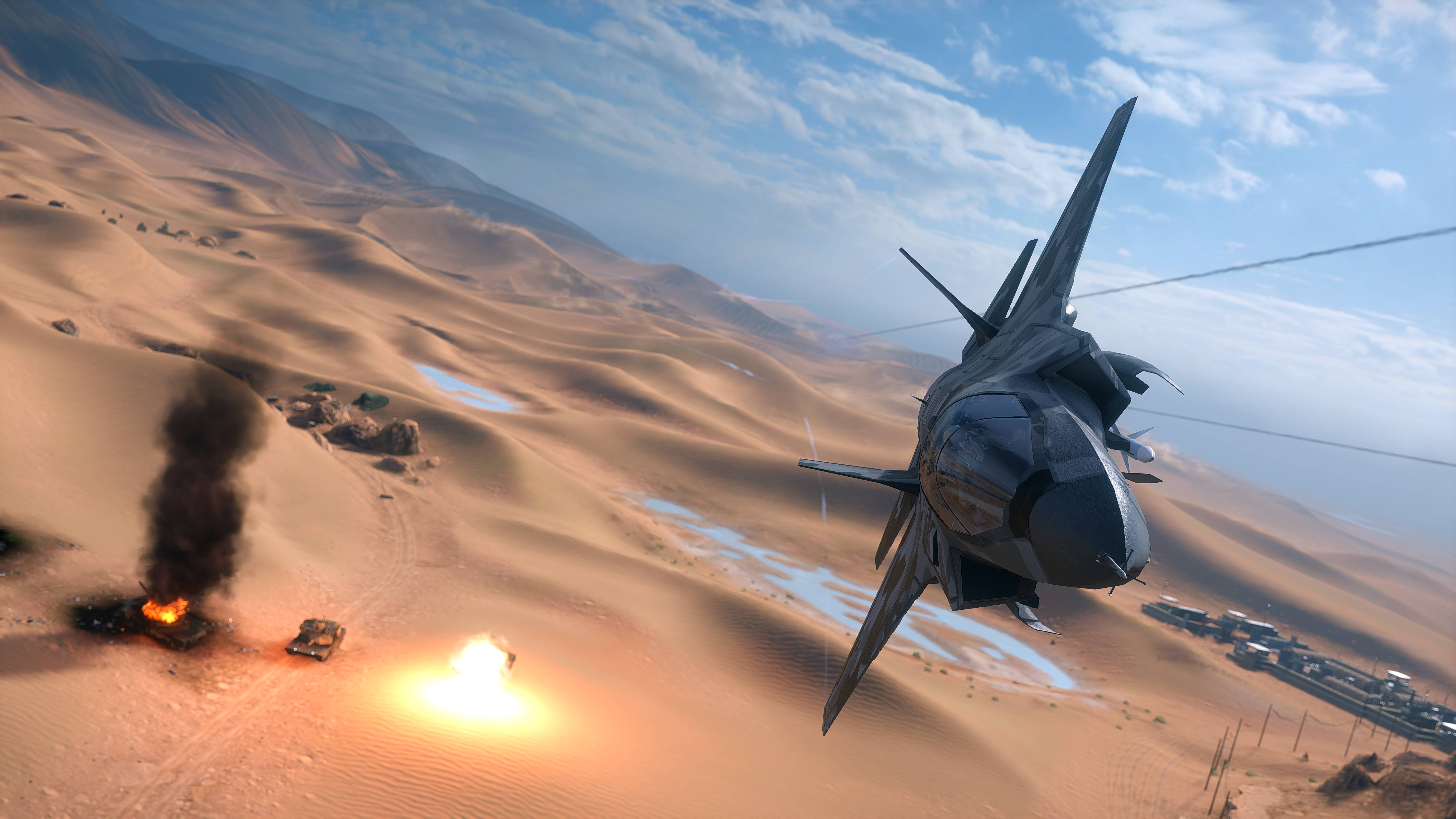 Battlefield 4, fighter jet, desert battlefield, 5K Desktop Wallpaper
