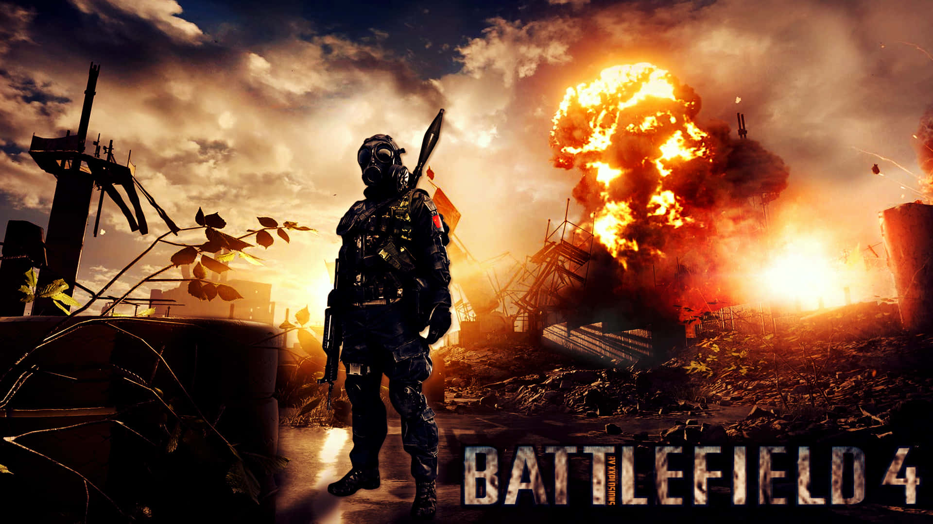 Battlefield 4, soldier, full gear, Full HD Desktop Wallpaper