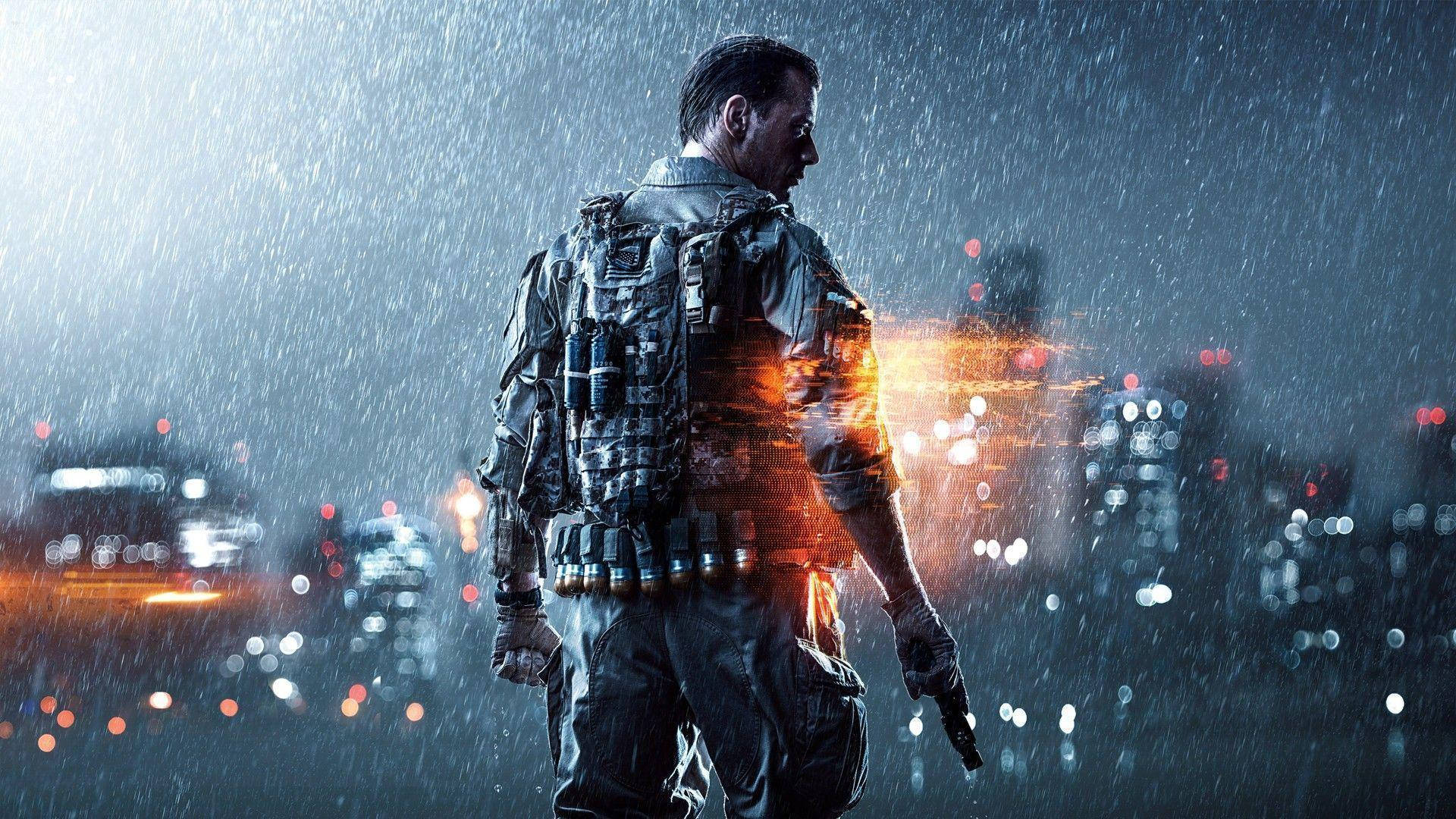 Battlefield 4, City, neon-lit city, Full HD Desktop Wallpaper