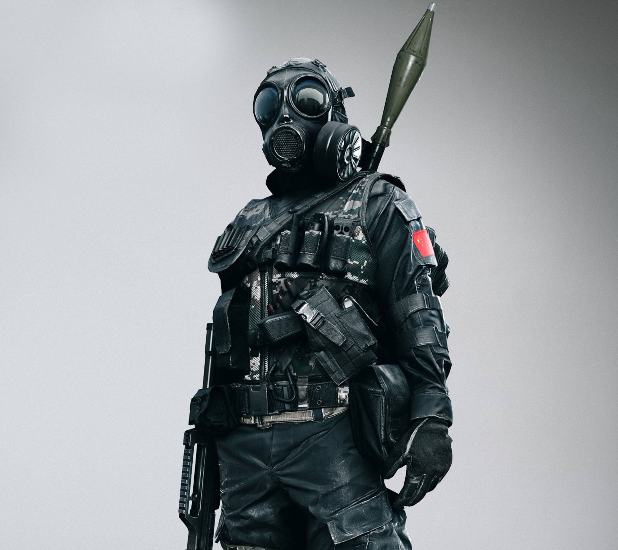 Battlefield 4, gas mask, tactical gear, Full HD Desktop Wallpaper