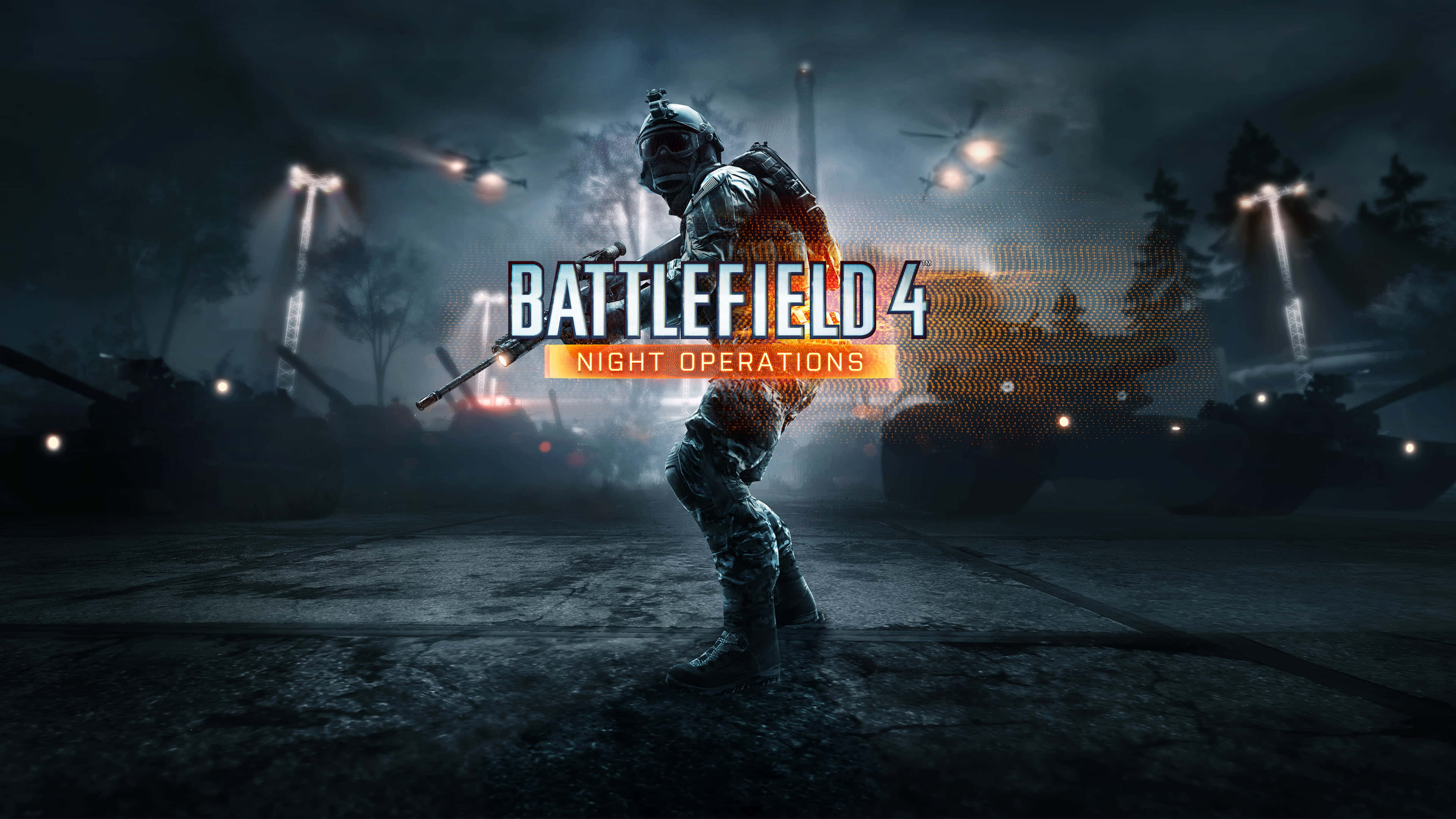 Battlefield 4, soldier in full gear, night, 4K Desktop Wallpaper