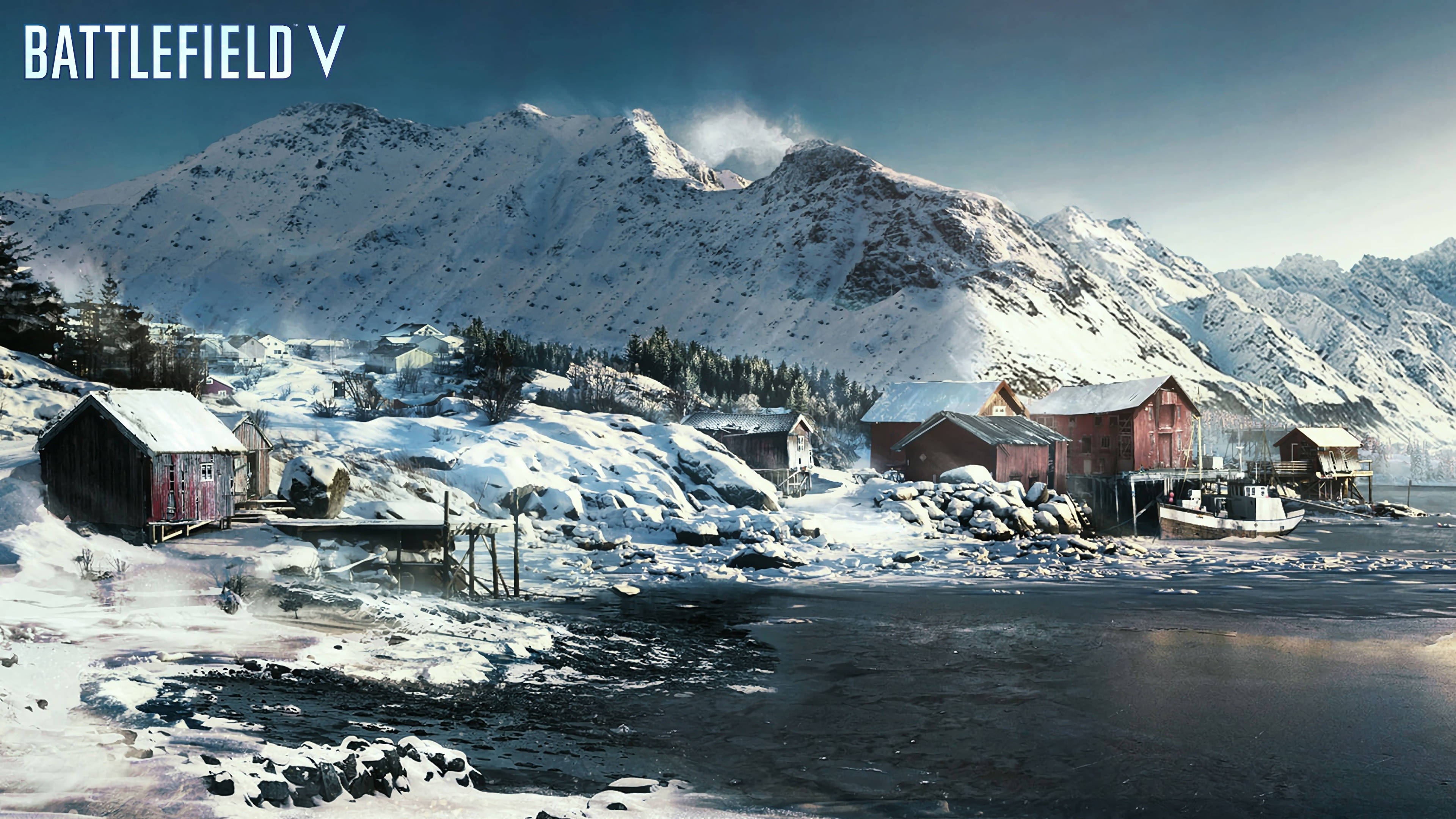 Battlefield 5, 4K, mountain village, 4K Desktop Wallpaper