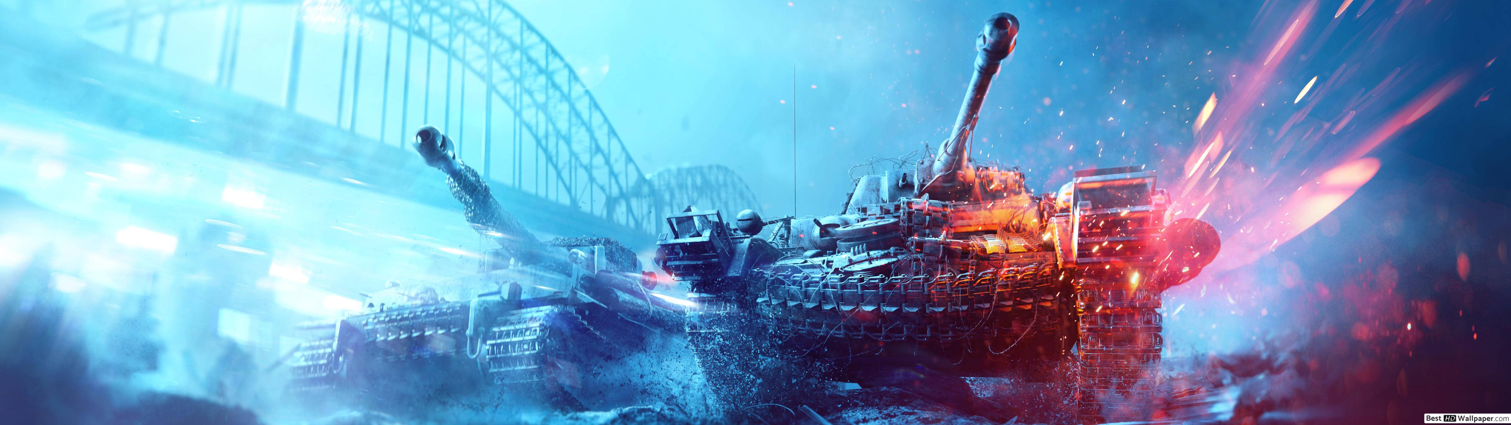 Battlefield V, tanks, bridge, 5K Desktop Wallpaper