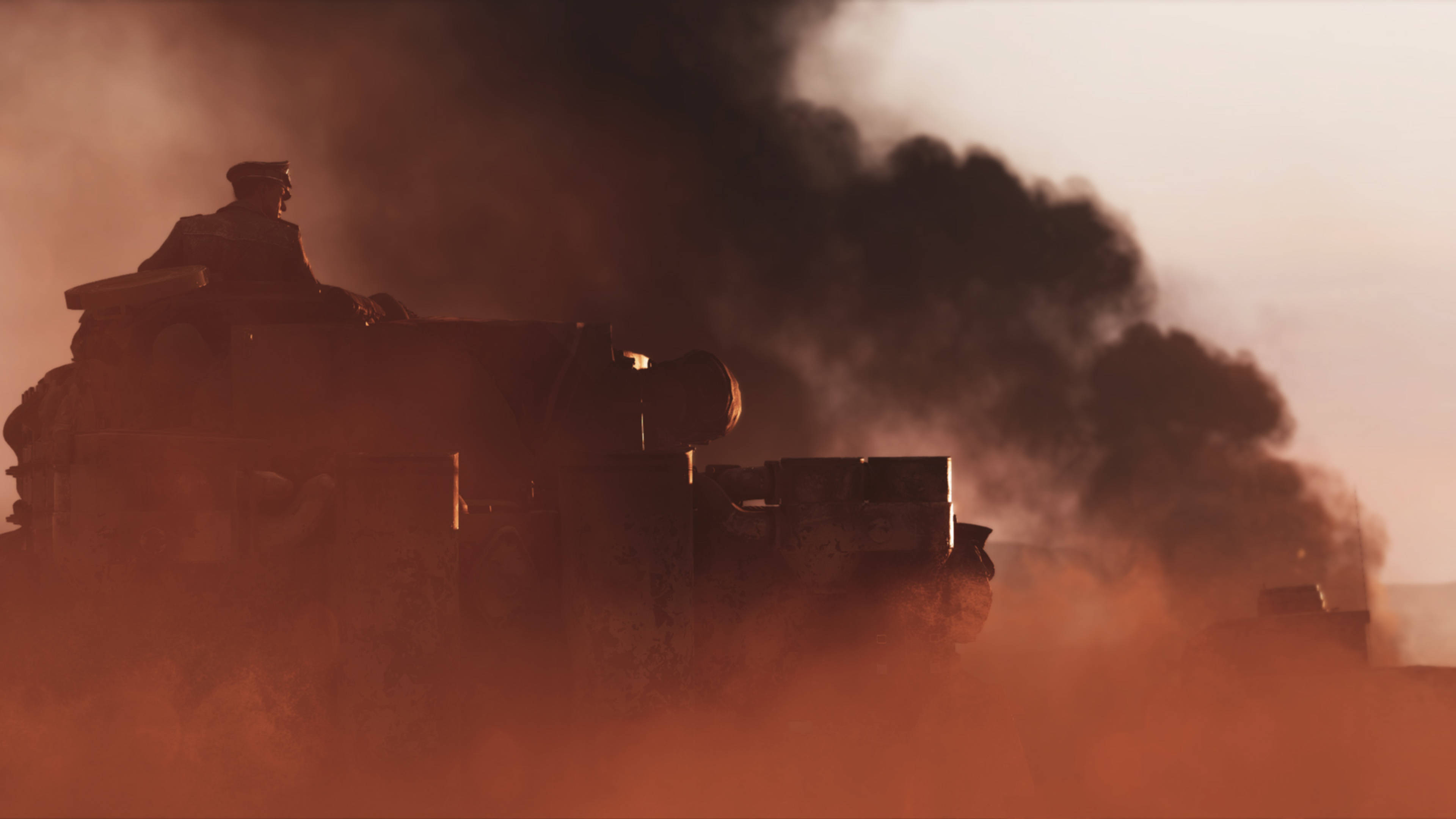 Battlefield 5, tank, thick black smoke, 4K Desktop Wallpaper
