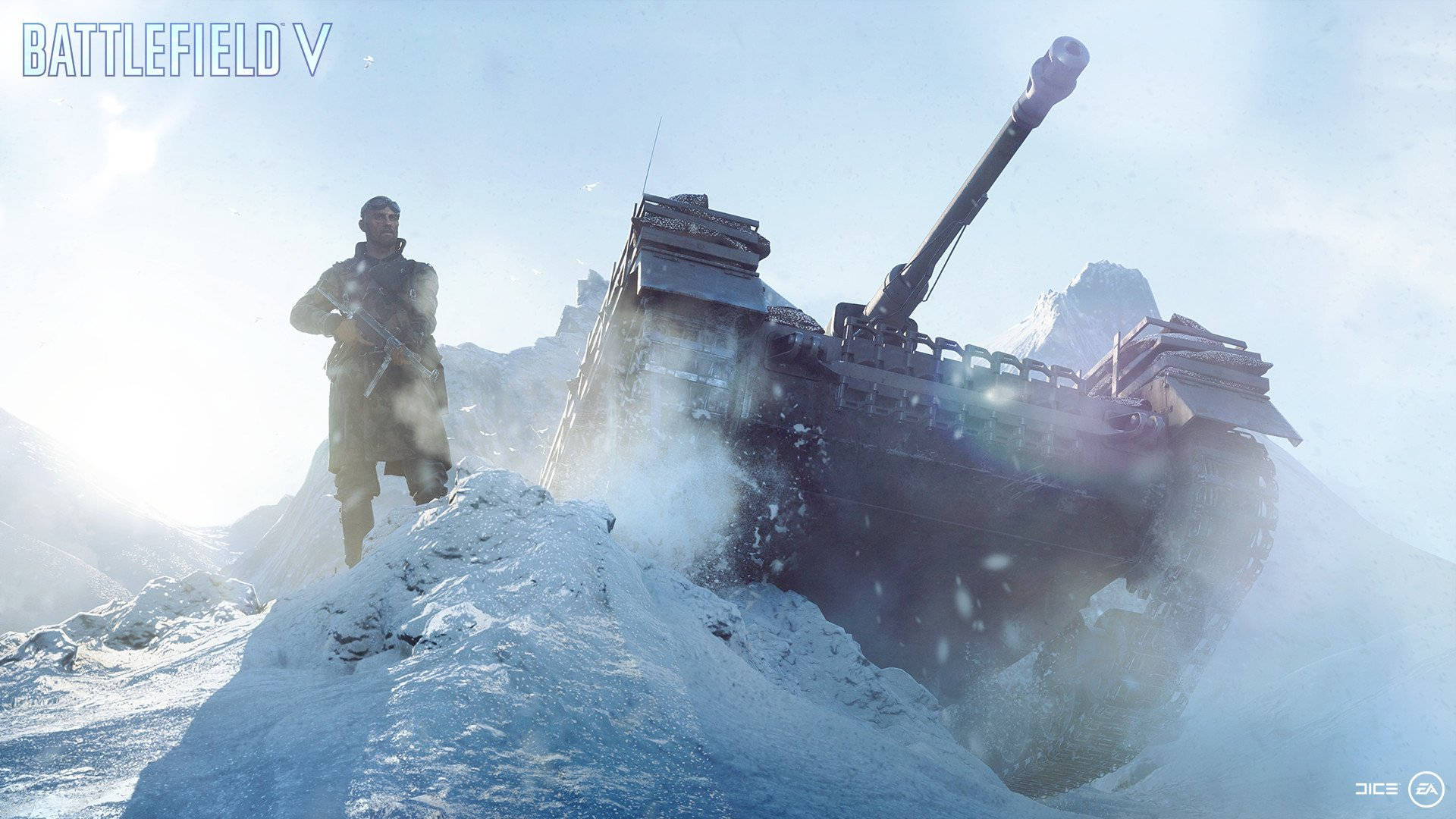 Battlefield 5, soldier, snowdrift, Full HD Desktop Wallpaper