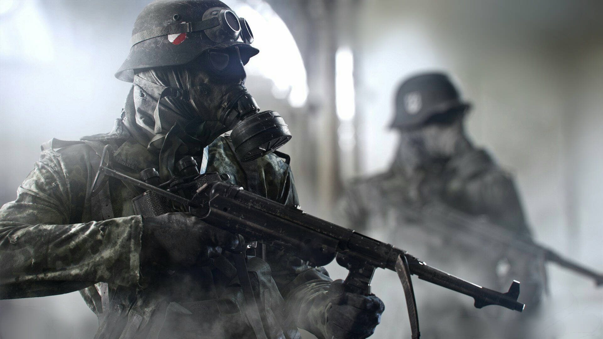 Battlefield 5, gas masks, helmets, Full HD Desktop Wallpaper