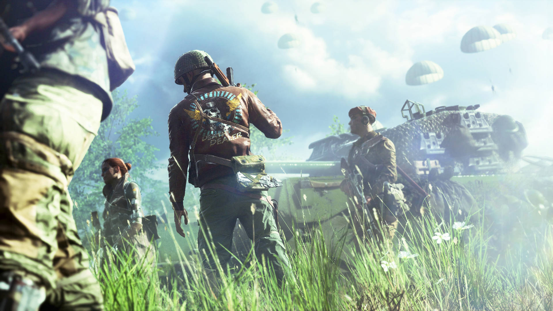 Battlefield 5, camouflage gear, tank, Full HD Desktop Wallpaper