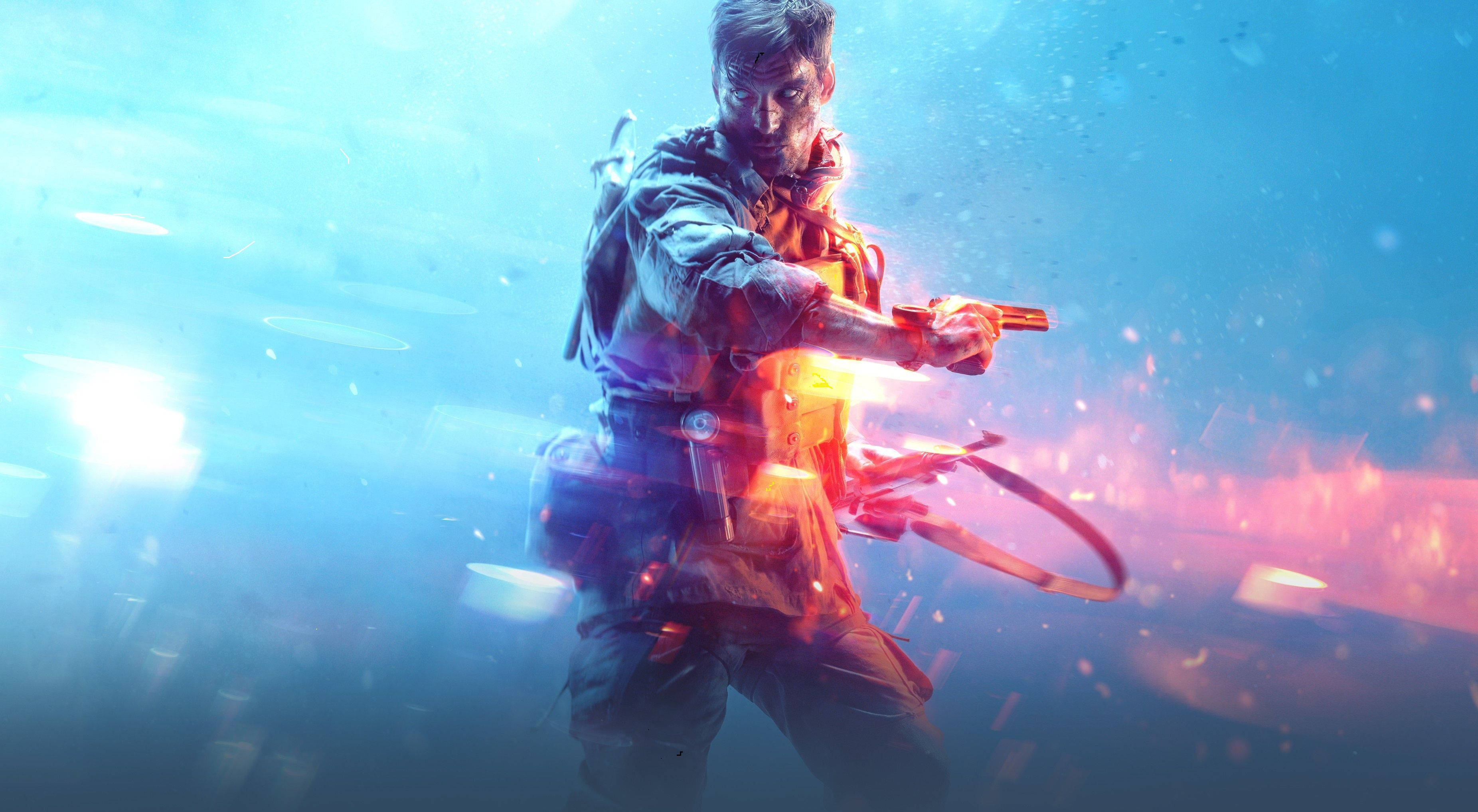 Battlefield V, shooter video game, glowing weapon, 2K Desktop Wallpaper