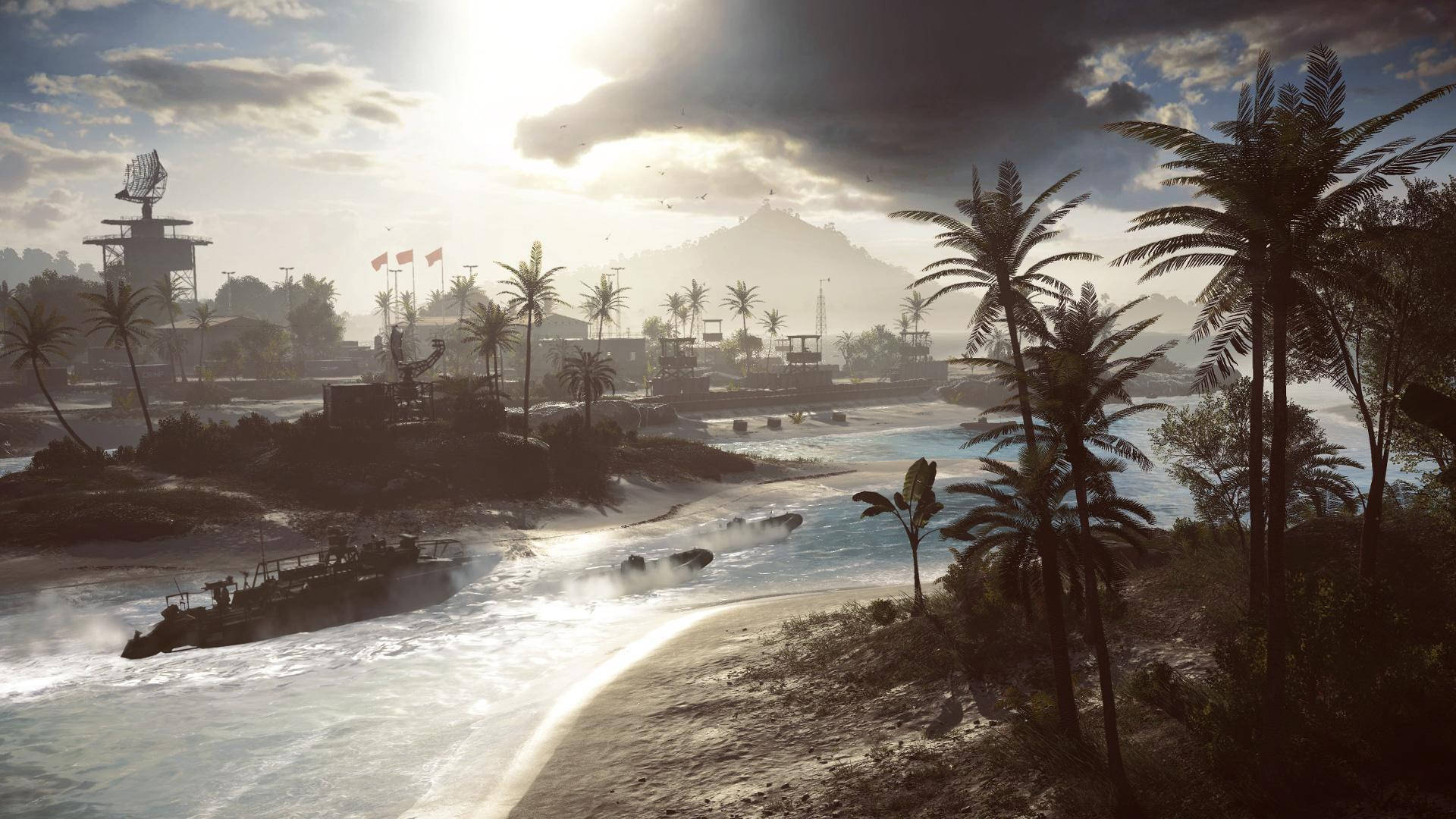 Battlefield 4, City Beach, tropical beach, Full HD Desktop Wallpaper