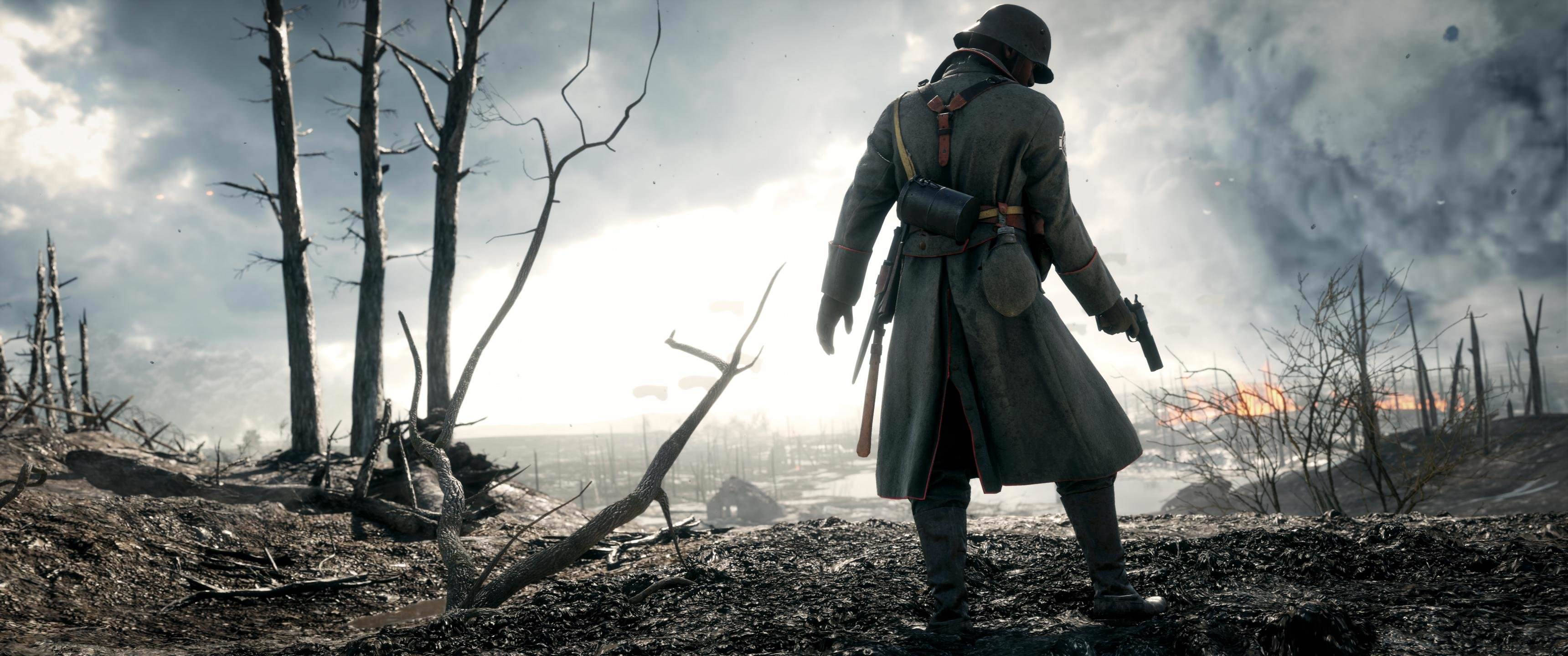 Battlefield 1, video game, trench coat, 2K Desktop Wallpaper