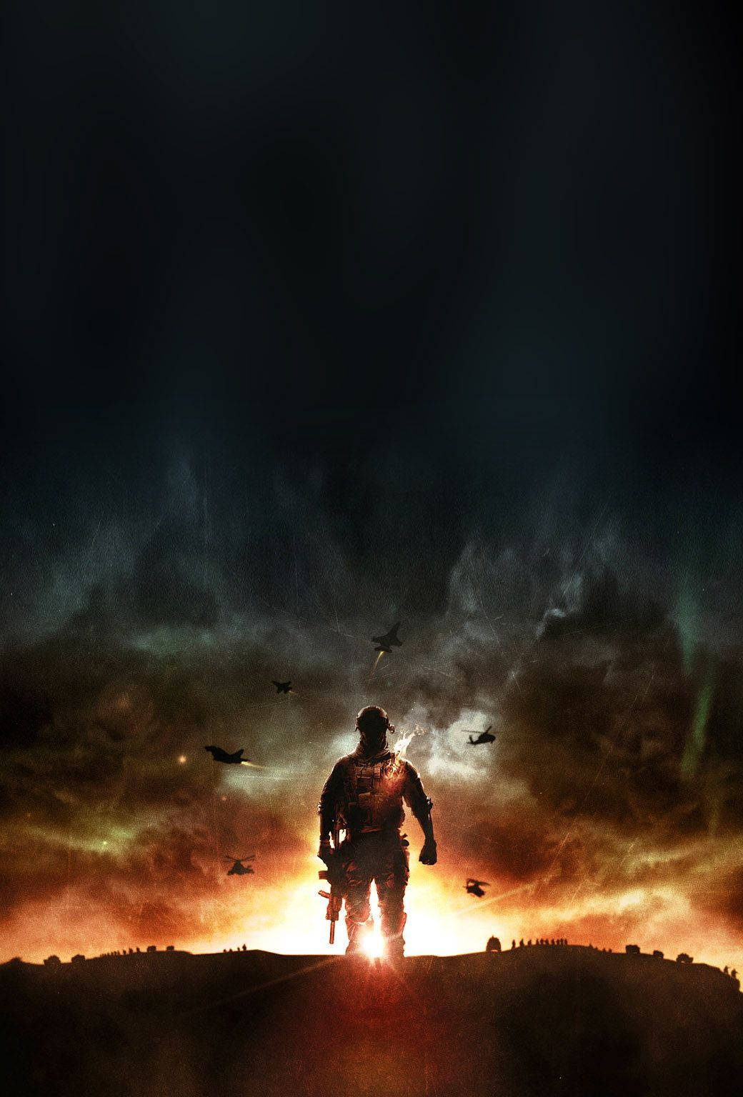 iPhone, soldier, sunset, HD Phone Wallpaper
