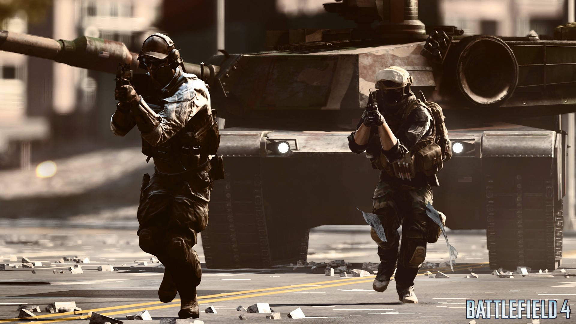 Battlefield 4, tactical gear, rifles, Full HD Desktop Wallpaper