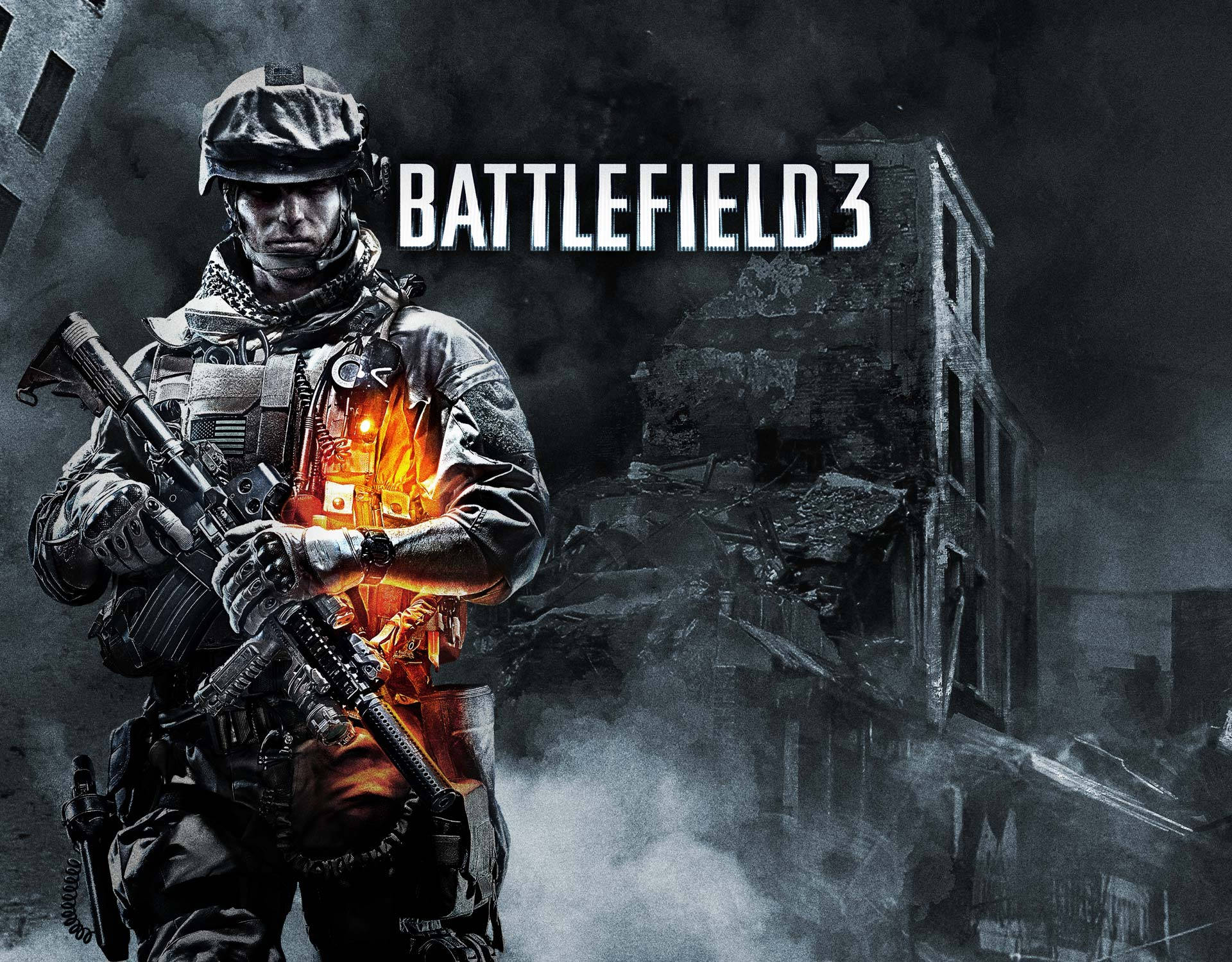 Battlefield 3, tactical gear, rifle, Full HD Desktop Wallpaper